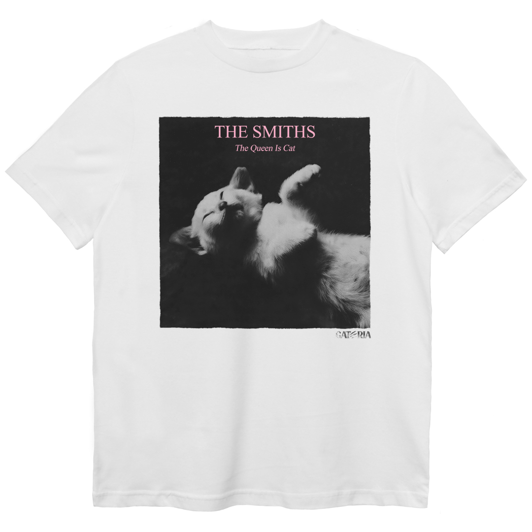 Nome do produto: Camiseta The Smiths - The Queen Is Cat - Branco
