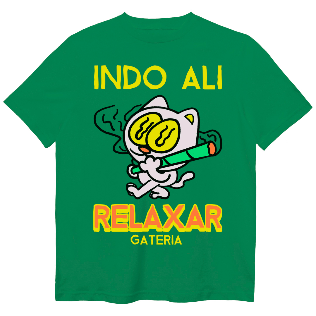 Nome do produto: Camiseta Indo Ali Relaxar