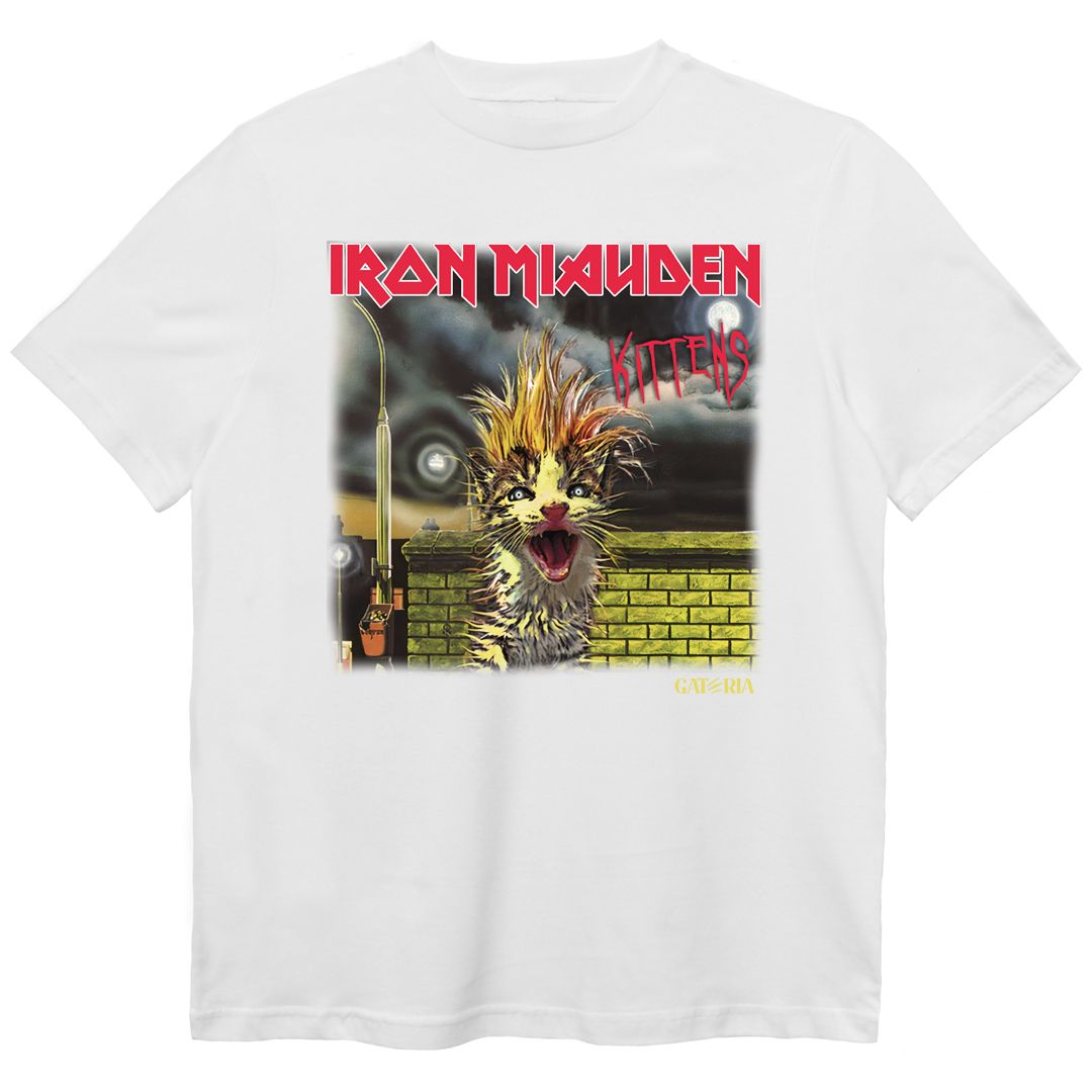 Nome do produto: Camiseta Iron Miauden - Kittens - Branco