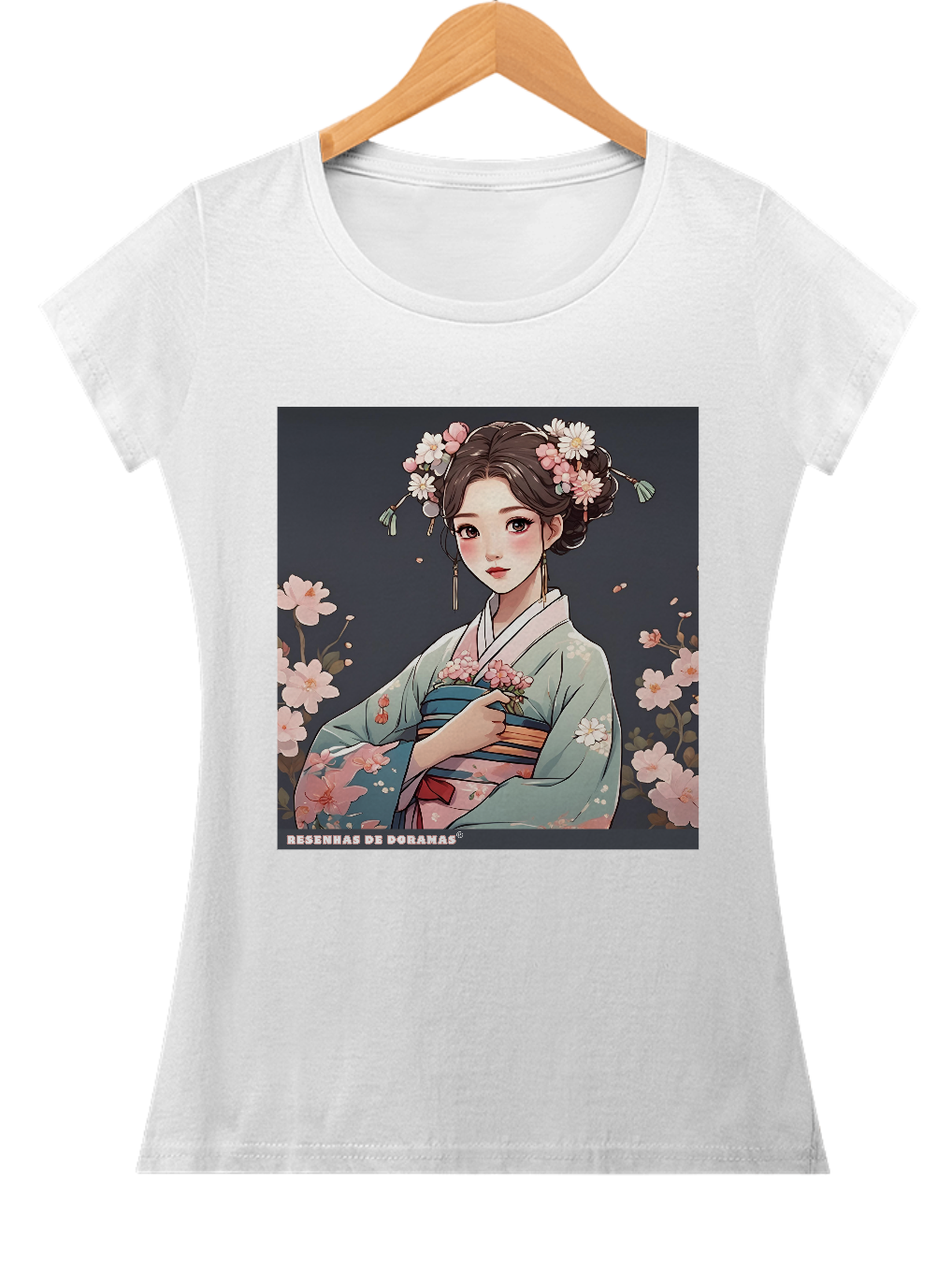 Baby Look Menina e flores