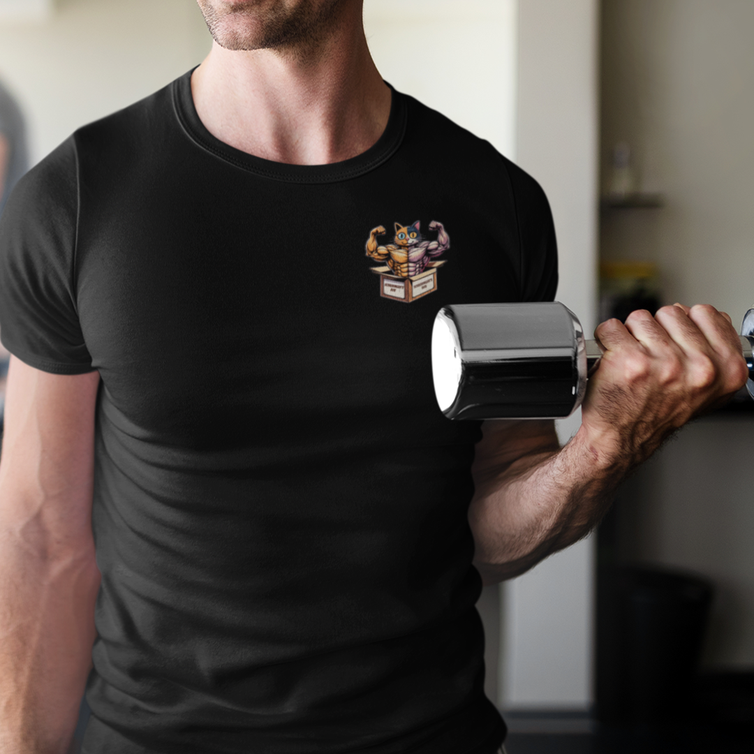 Camiseta Masculina Dry Fit UV - Gato de Schrodinger Minimalista