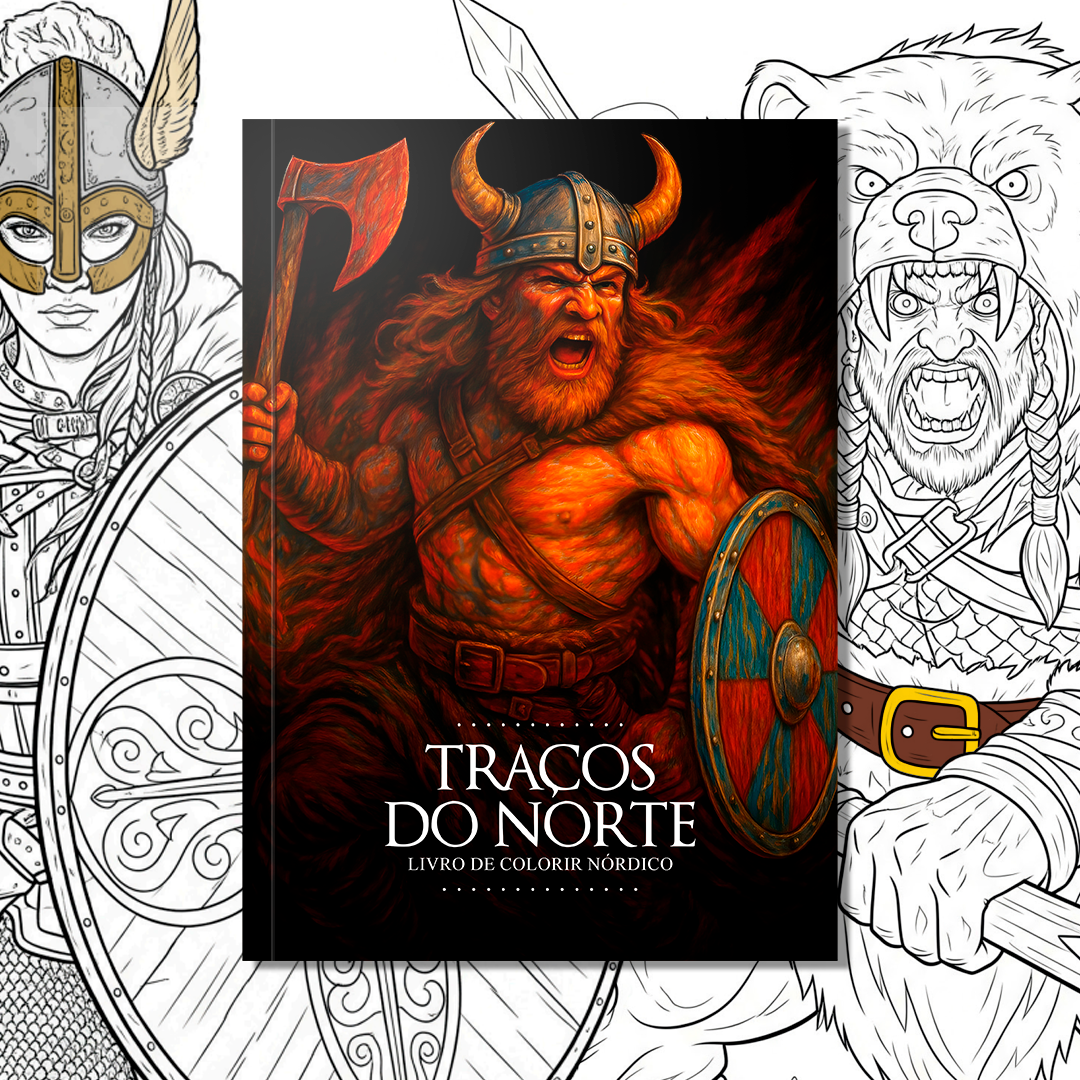 Traços do Norte - Livro de Colorir Nórdico