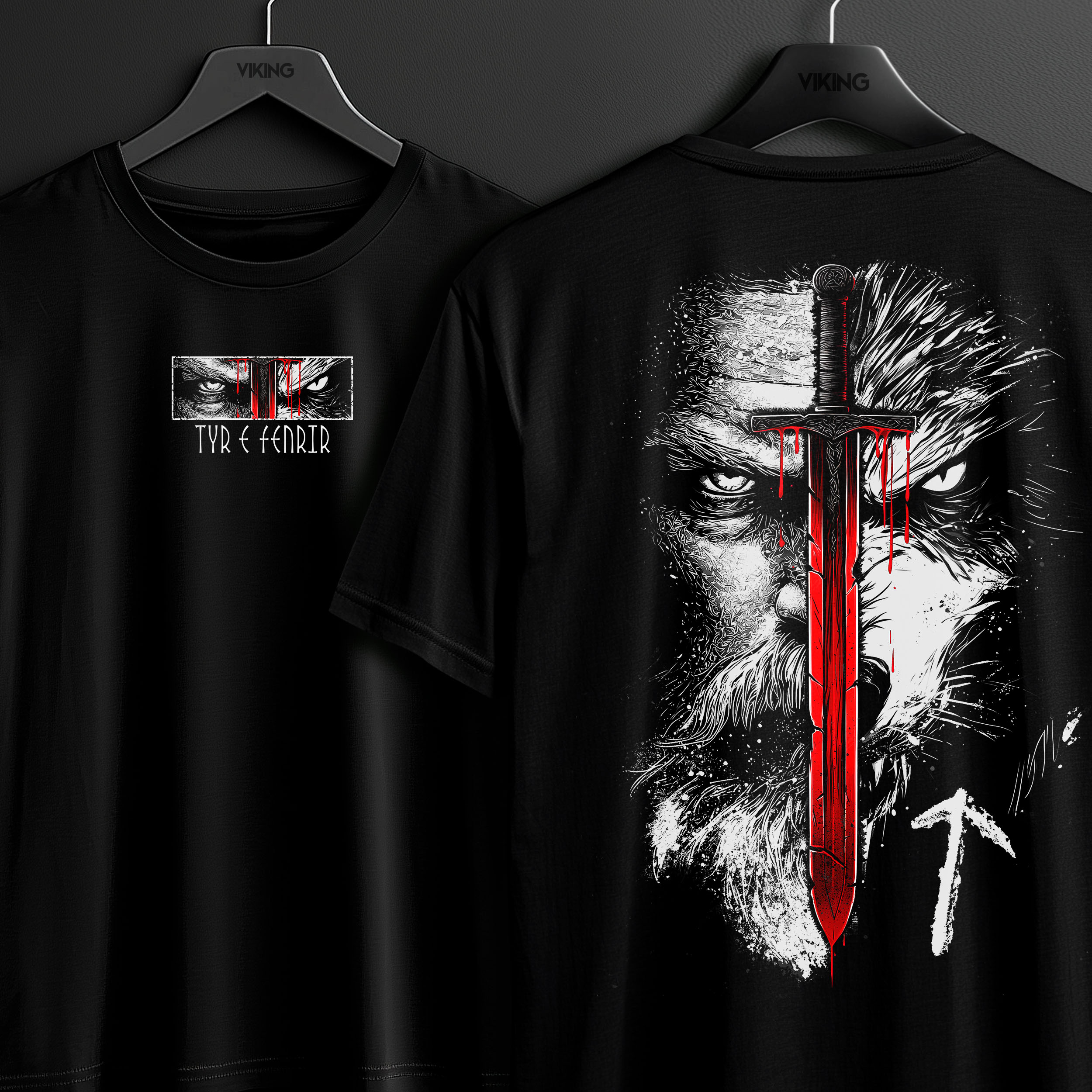Camiseta - Tyr e Fenrir