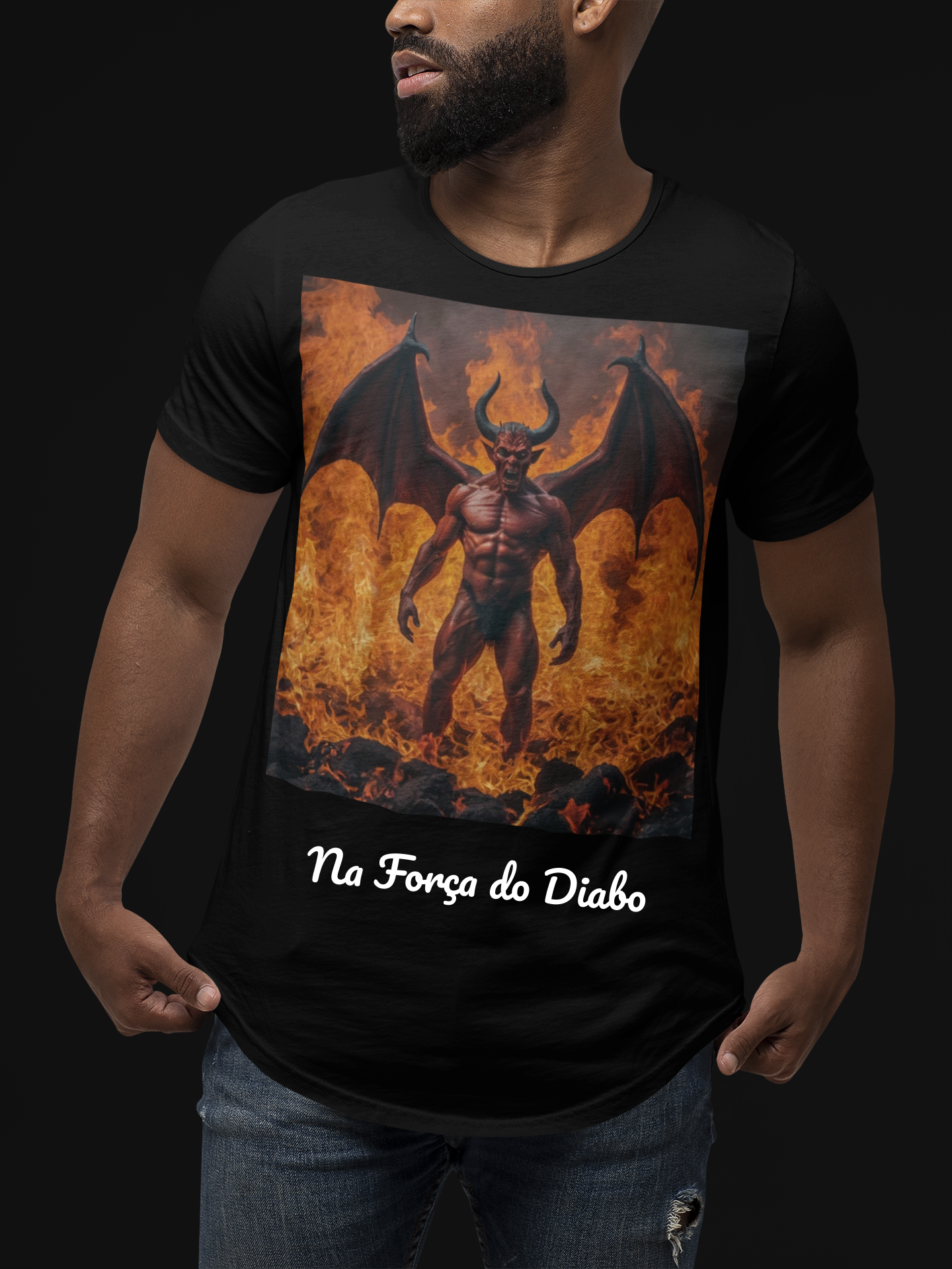 Nome do produto: Camiseta Na Força do Diabo