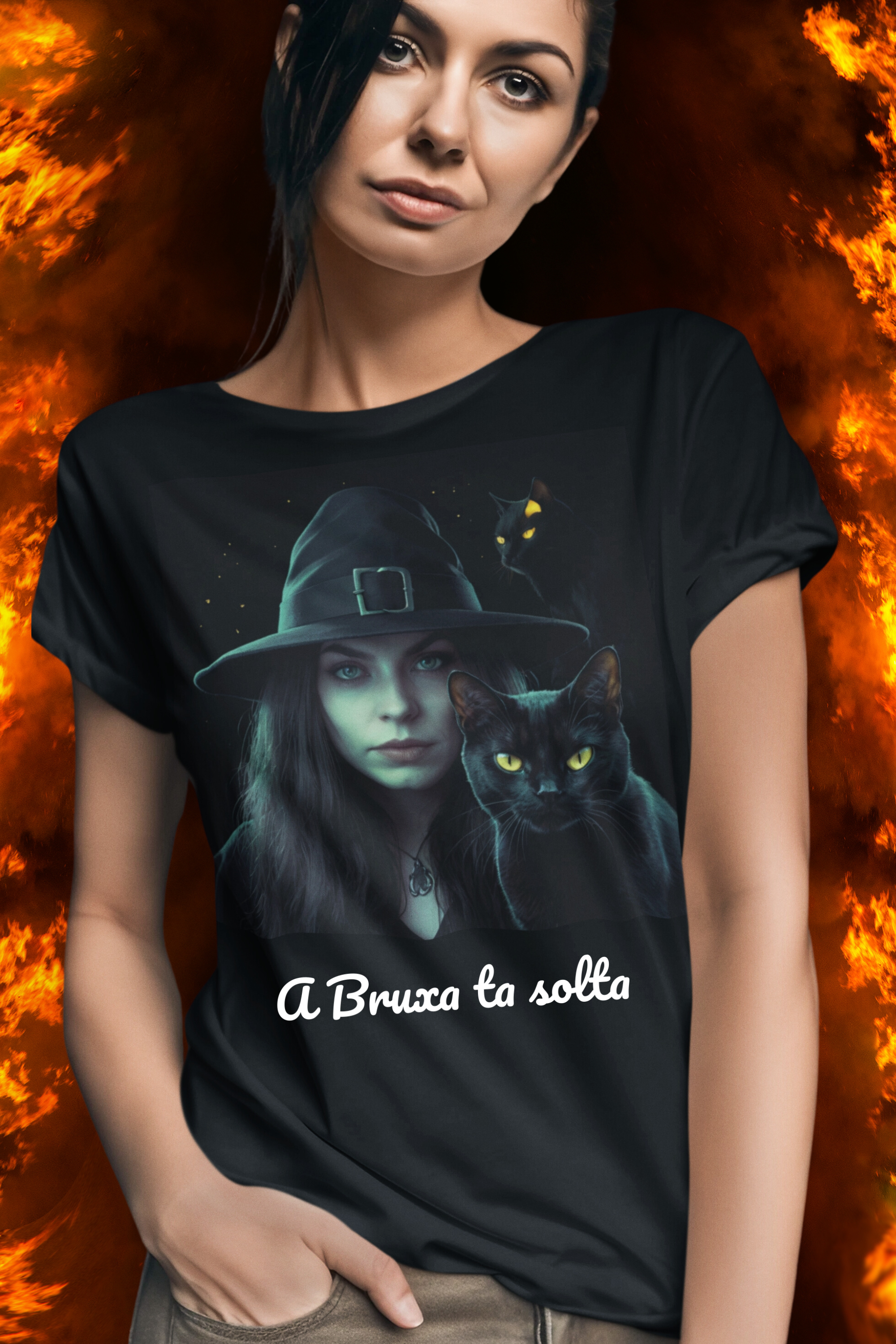 Nome do produto: Baby look  A Bruxa ta Solta