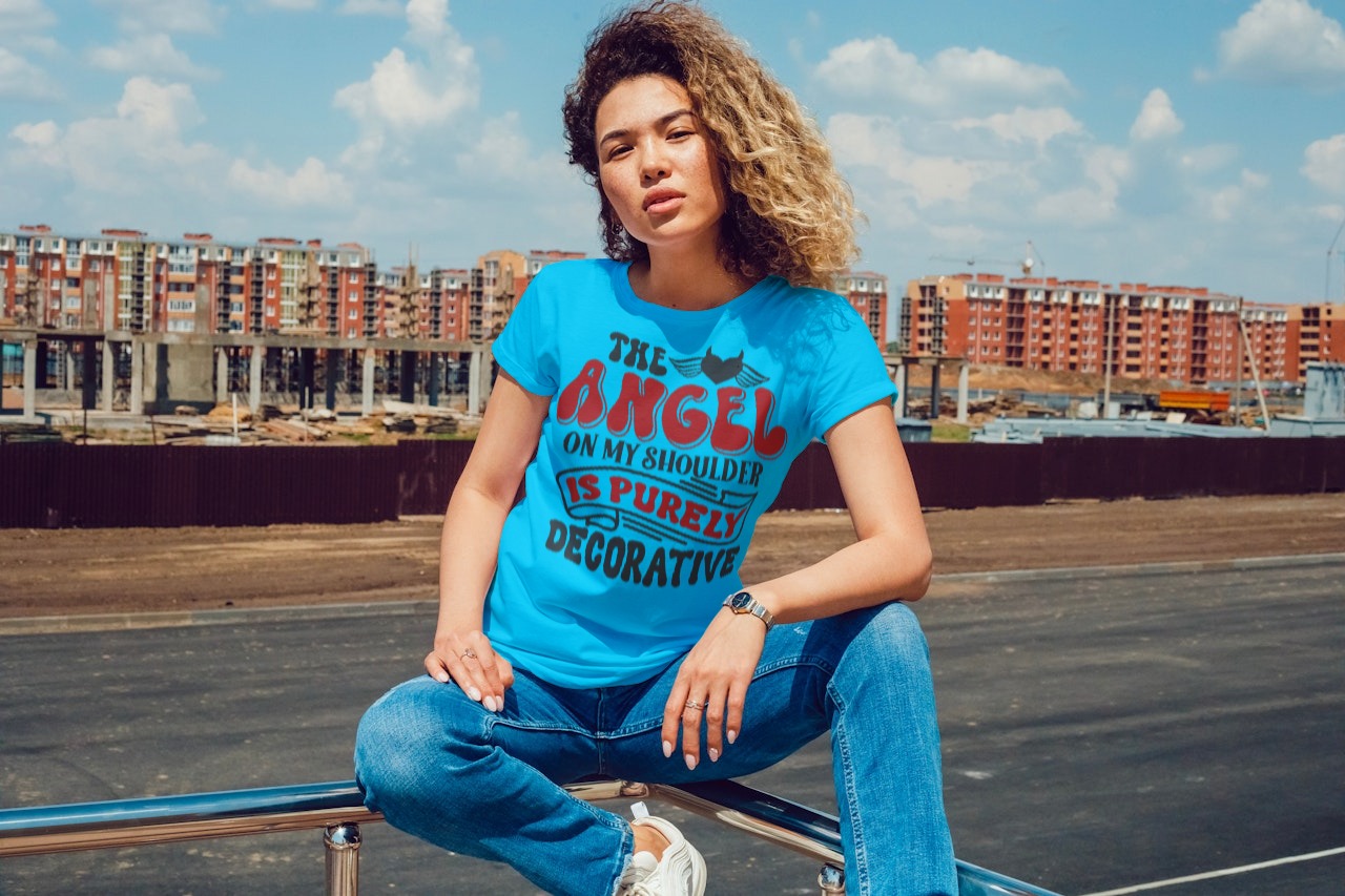 Camiseta Feminina Baby Long Classic - Decorative Angel