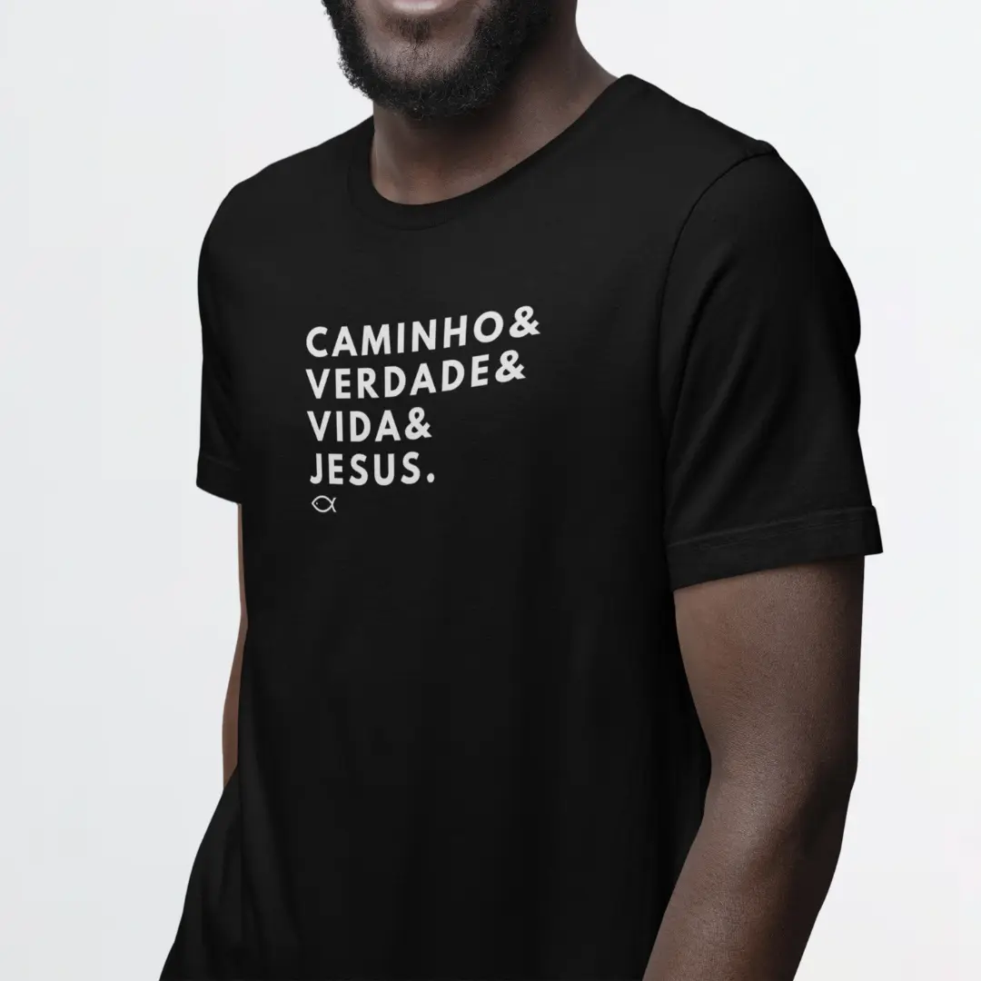 Nome do produto: Camiseta Unissex - Caminho & Verdade & Vida & Jesus