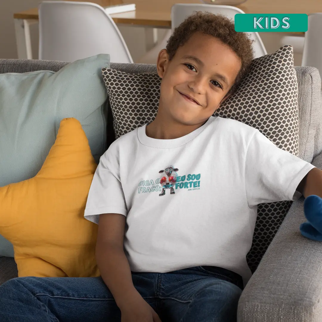 Nome do produto: Camiseta Infantil 2 a 8 anos - Eu sou forte