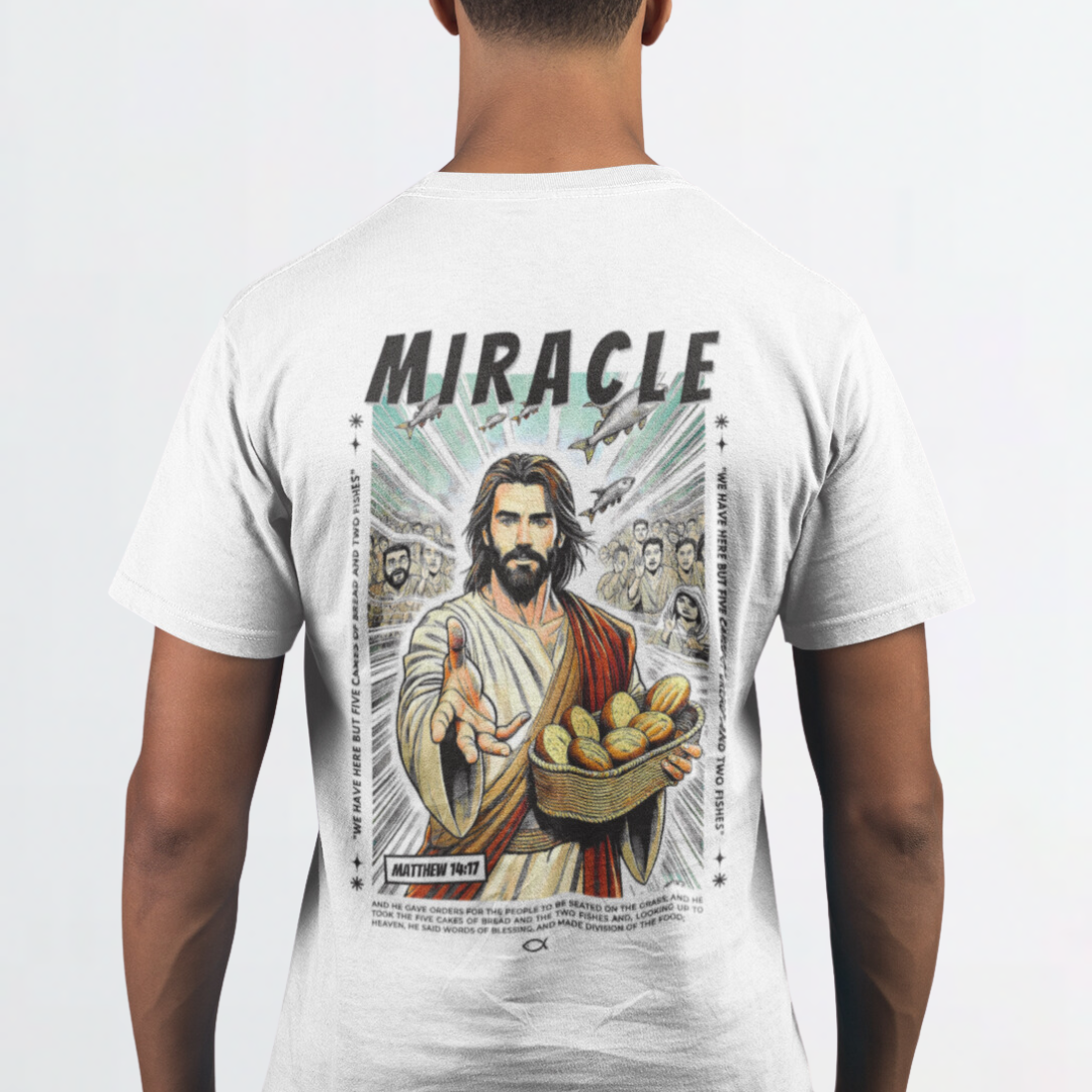 Nome do produto: Camiseta Unissex - O milagre da multiplicação