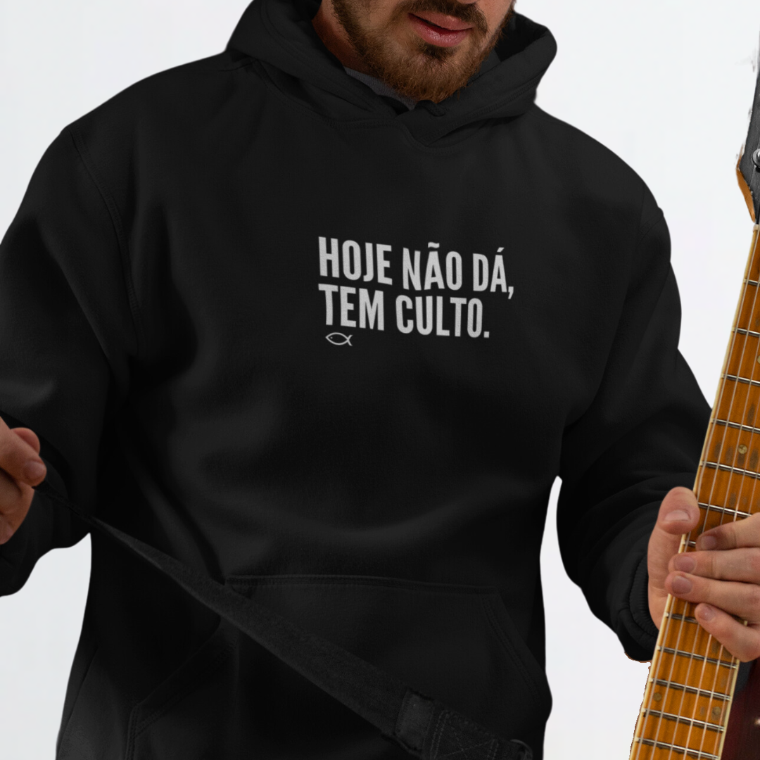 Nome do produto: Moletom Hoje não dá, tem culto
