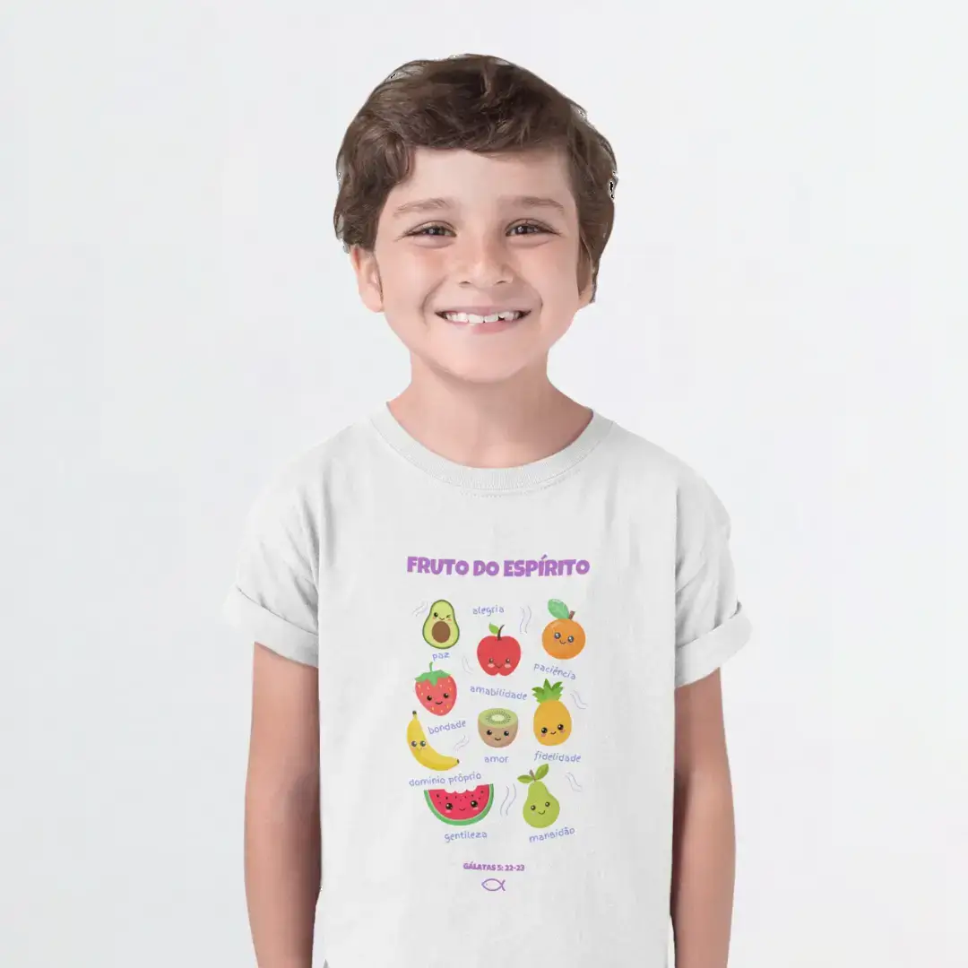 Nome do produto: Camiseta Infantil - Fruto do espírito