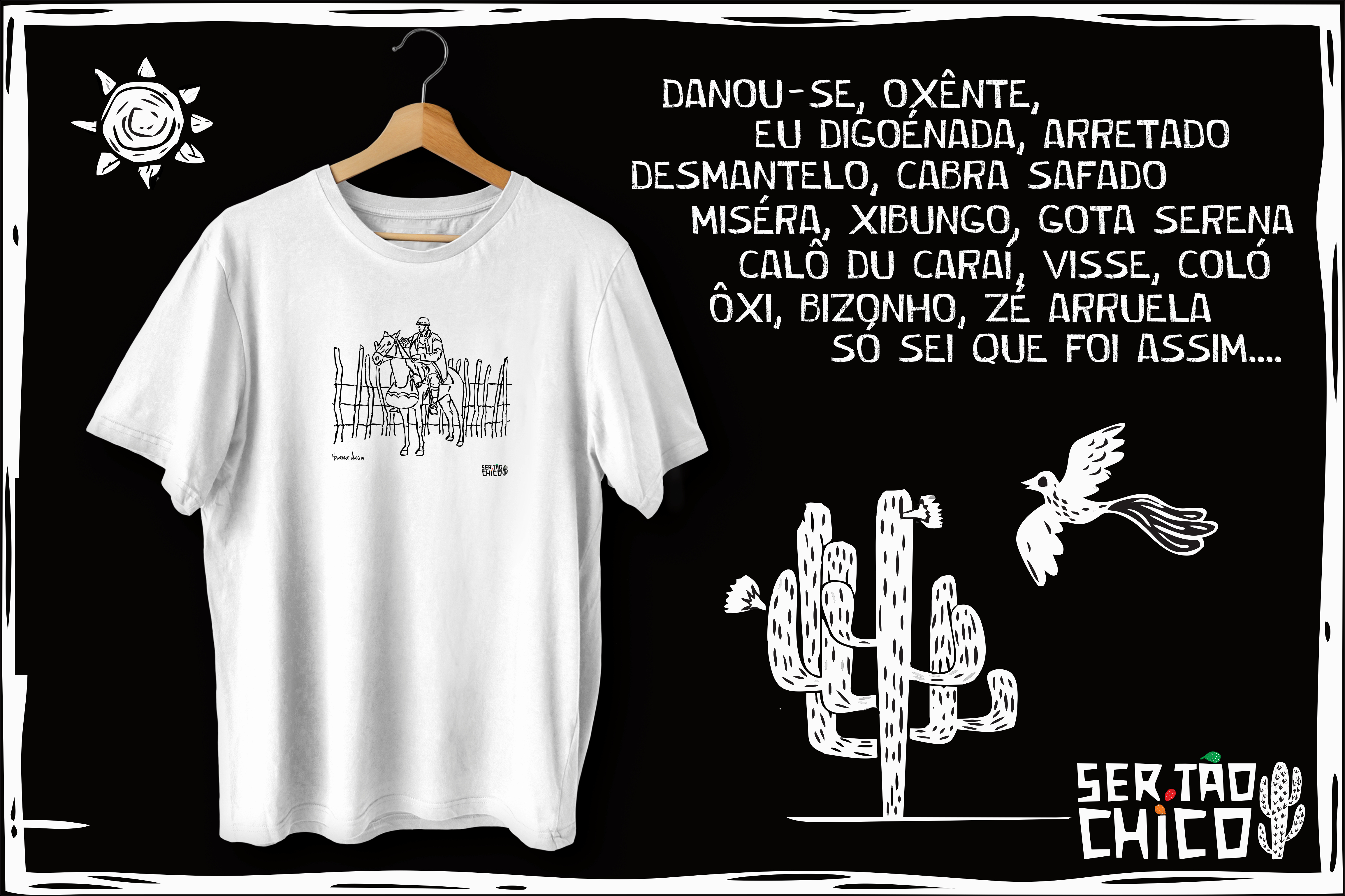 GRAVURA - CAVALO E VAQUEIRO