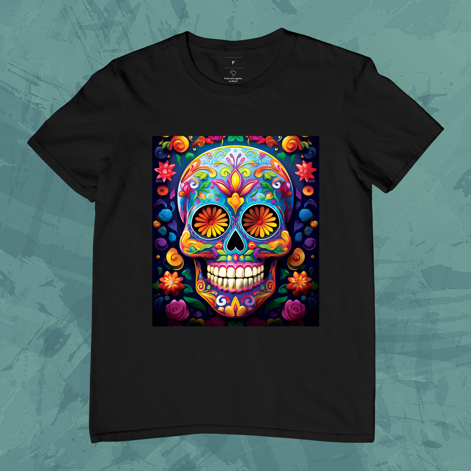 Nome do produto: Camiseta Unissex - Caveira Radiante