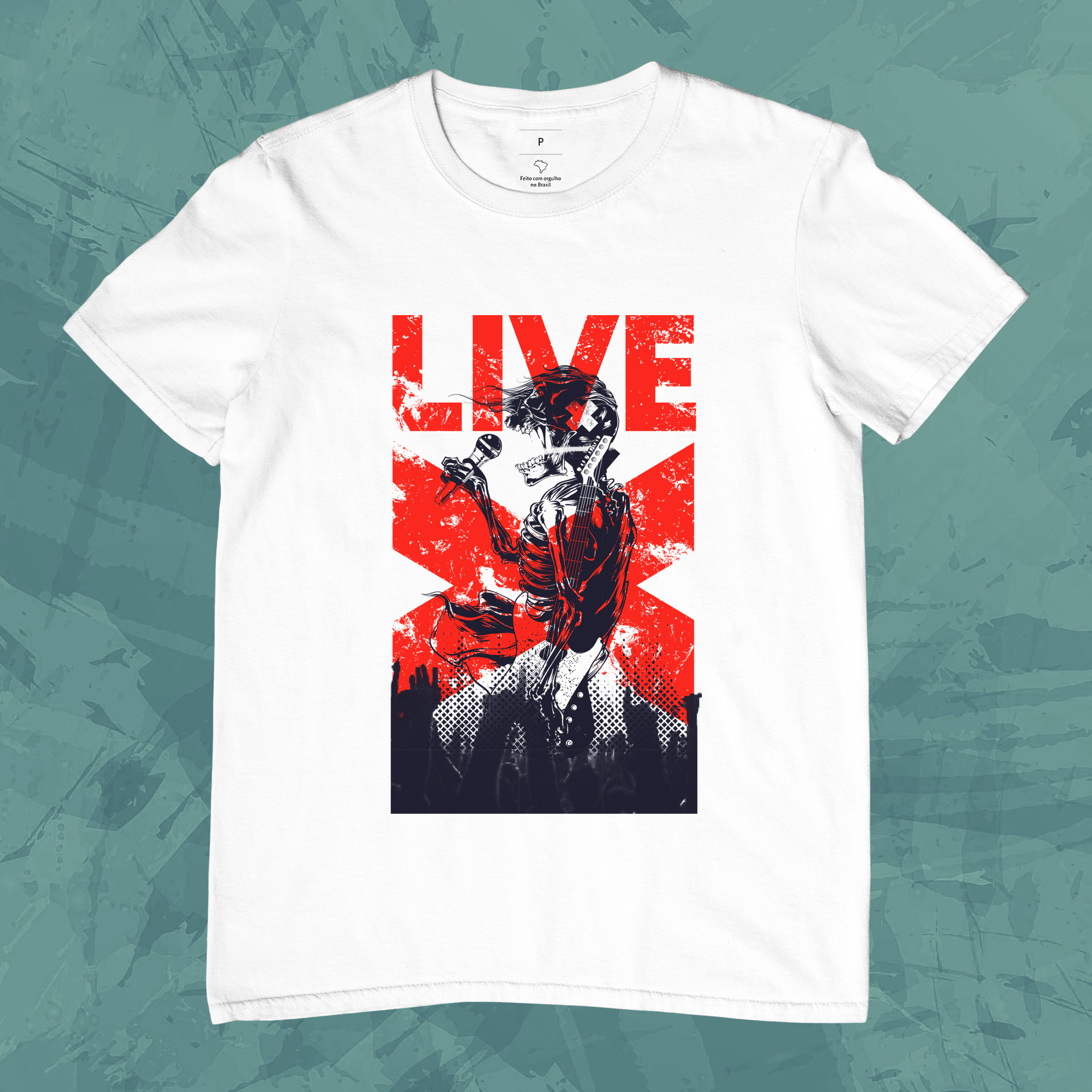 Nome do produto: Camiseta Rock and Roll Live