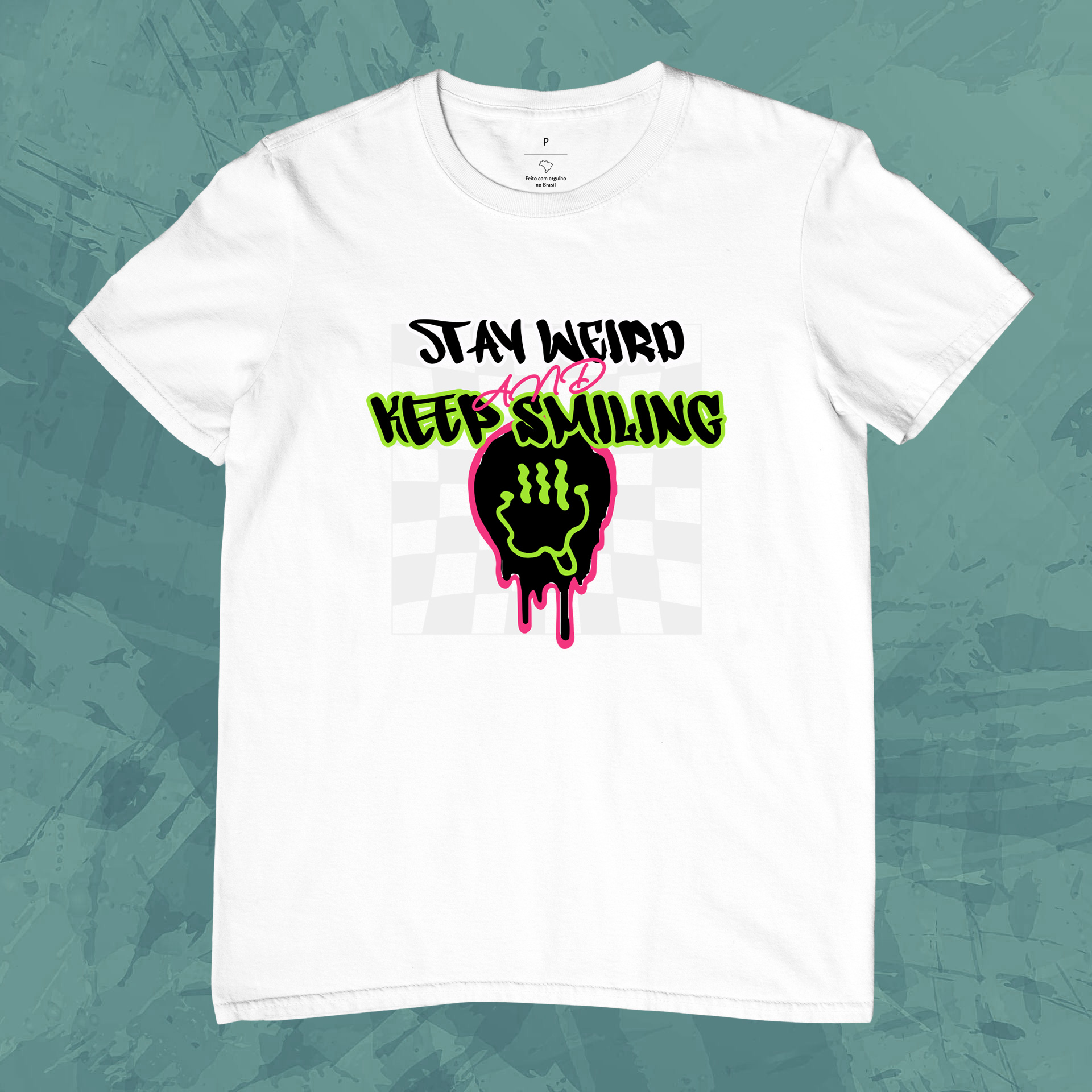 Nome do produto: Camiseta Unissex - Continue Sorrindo