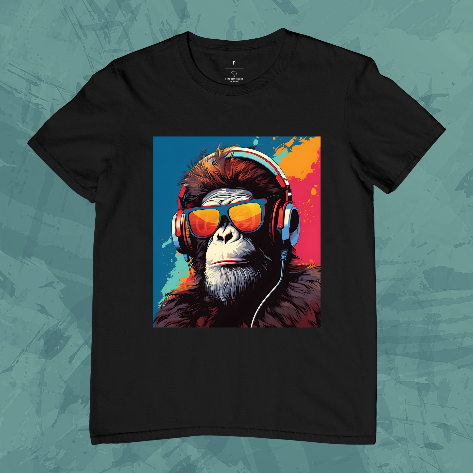 Nome do produto: Camiseta - Monkey & Headphones