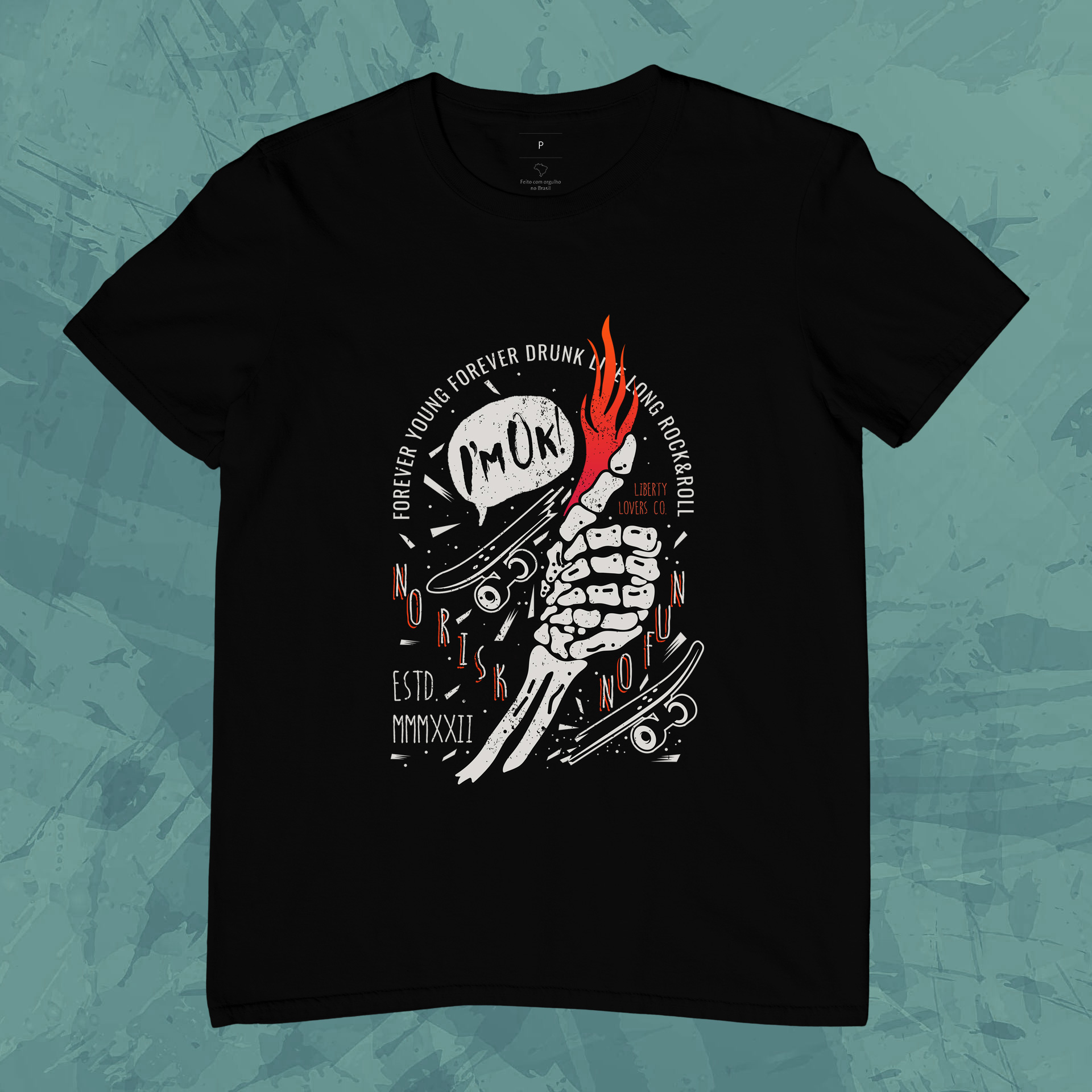 Nome do produto: Camiseta Rock and Roll Forever