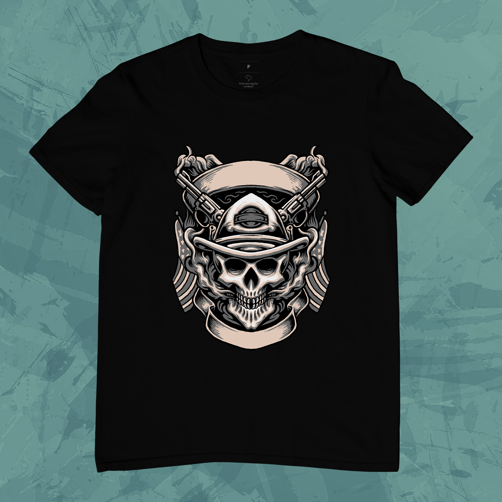 Nome do produto: Camiseta Unissex - Western Skull