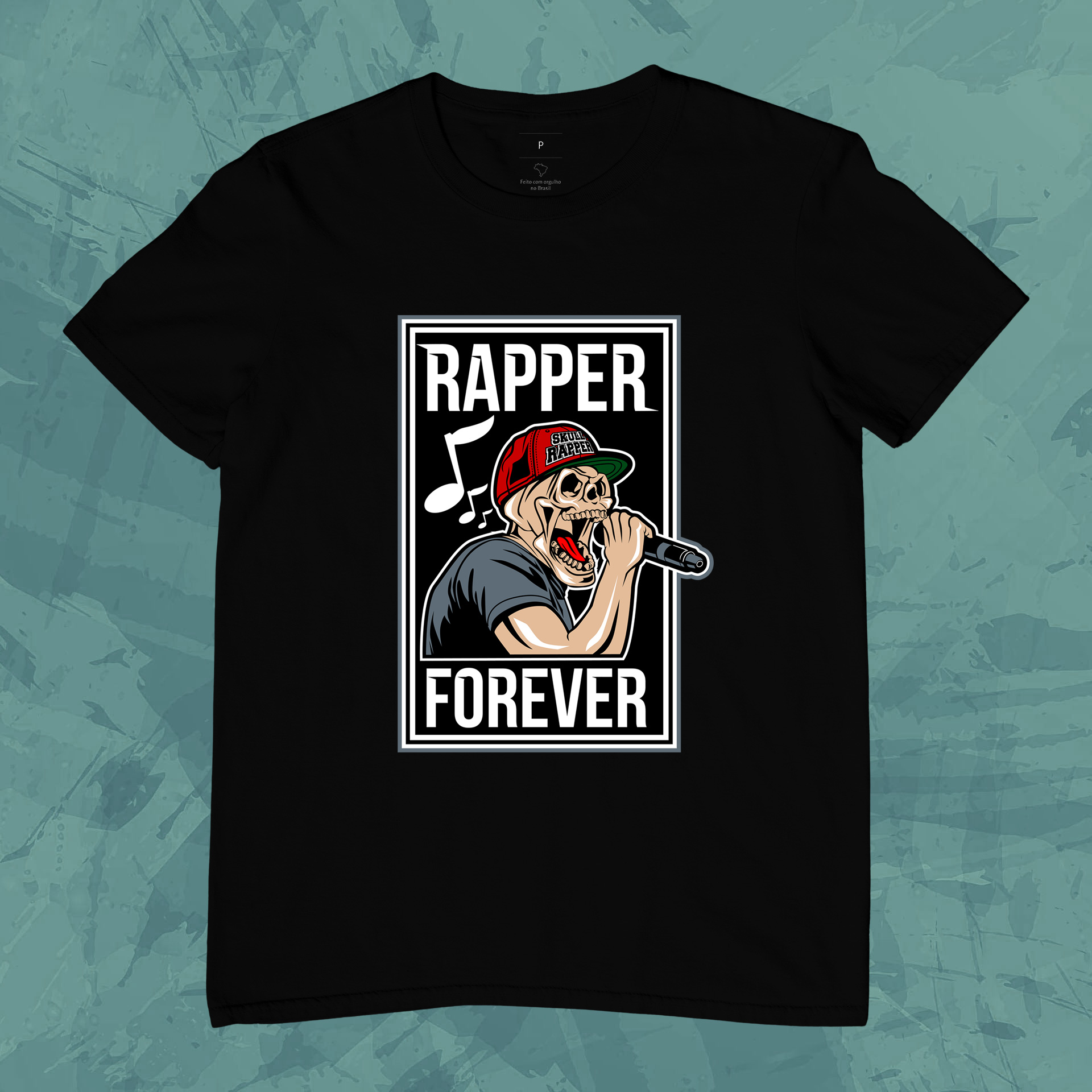 Nome do produto: Camiseta Unissex - Rap pra sempre