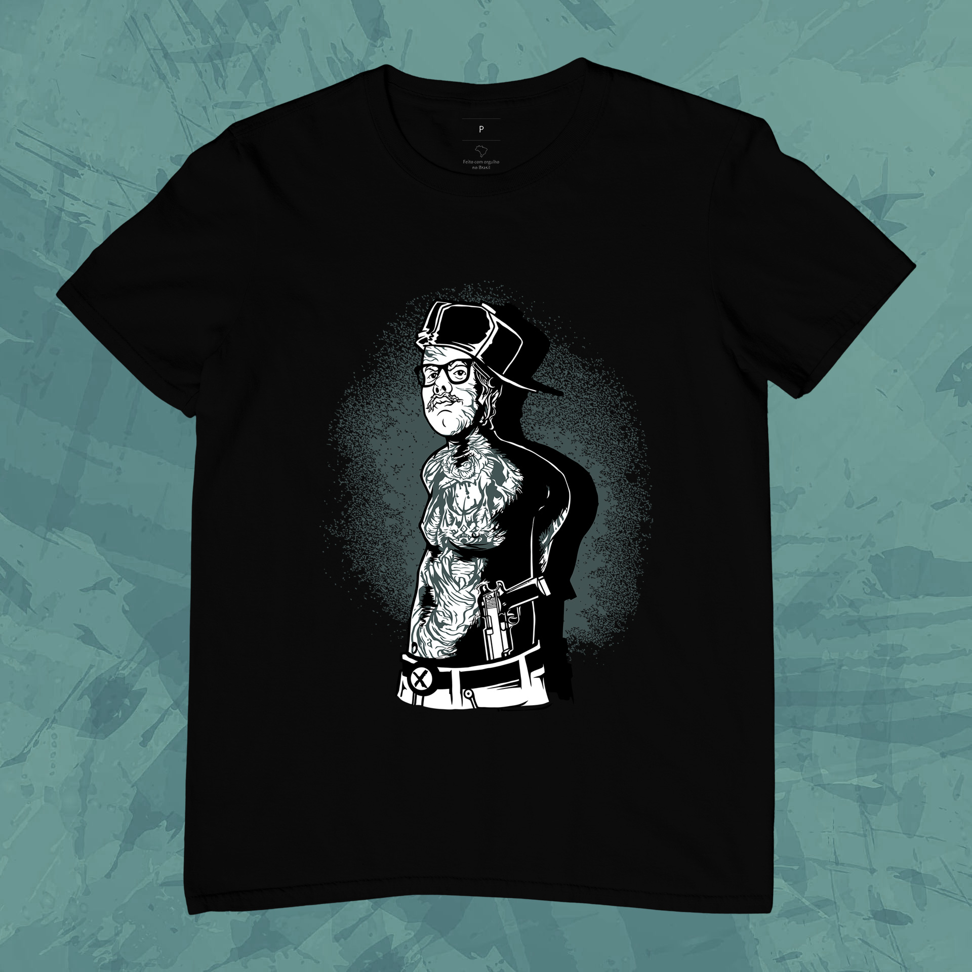 Nome do produto: Camiseta Unissex - Homem de boné