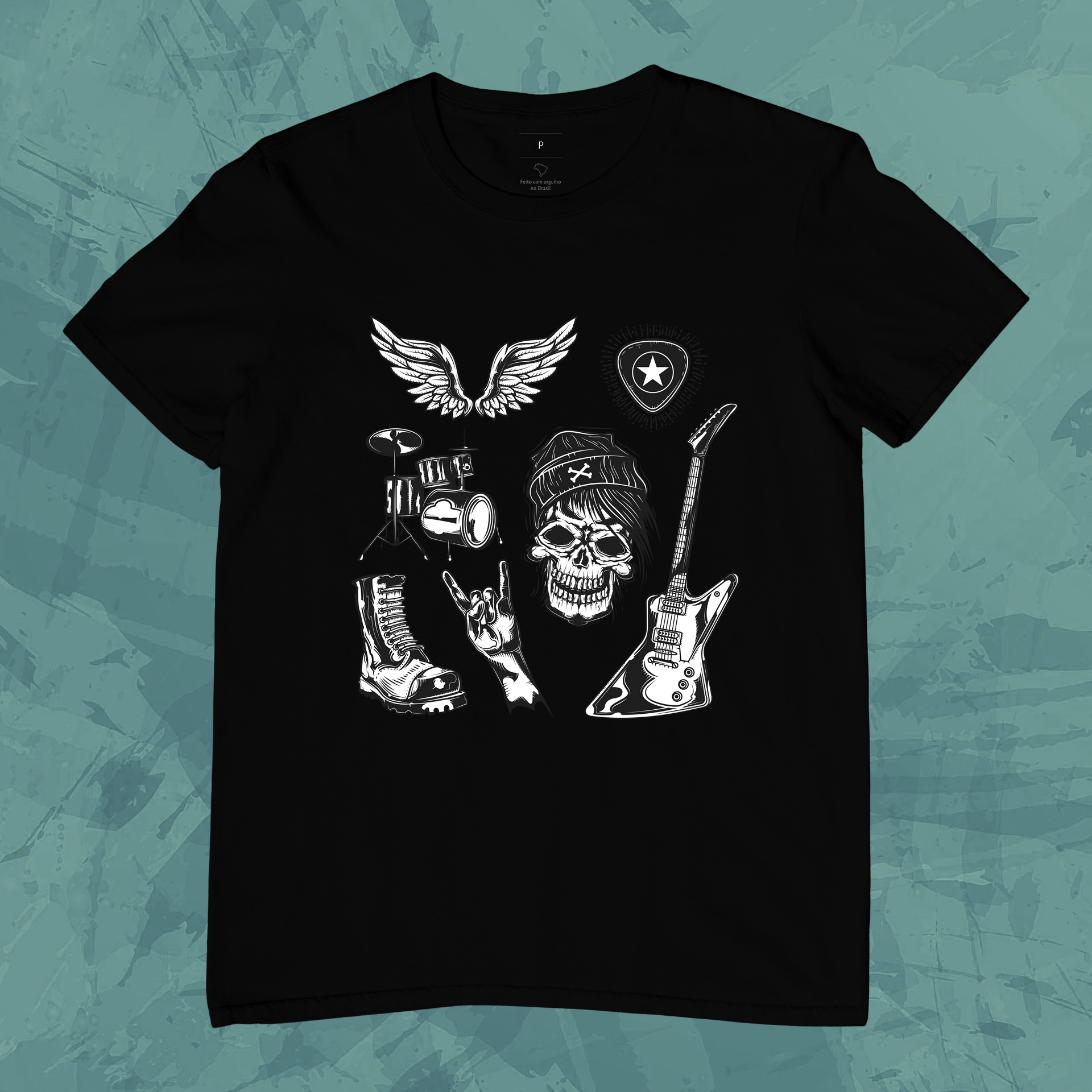 Nome do produto: Camiseta Rock Elements