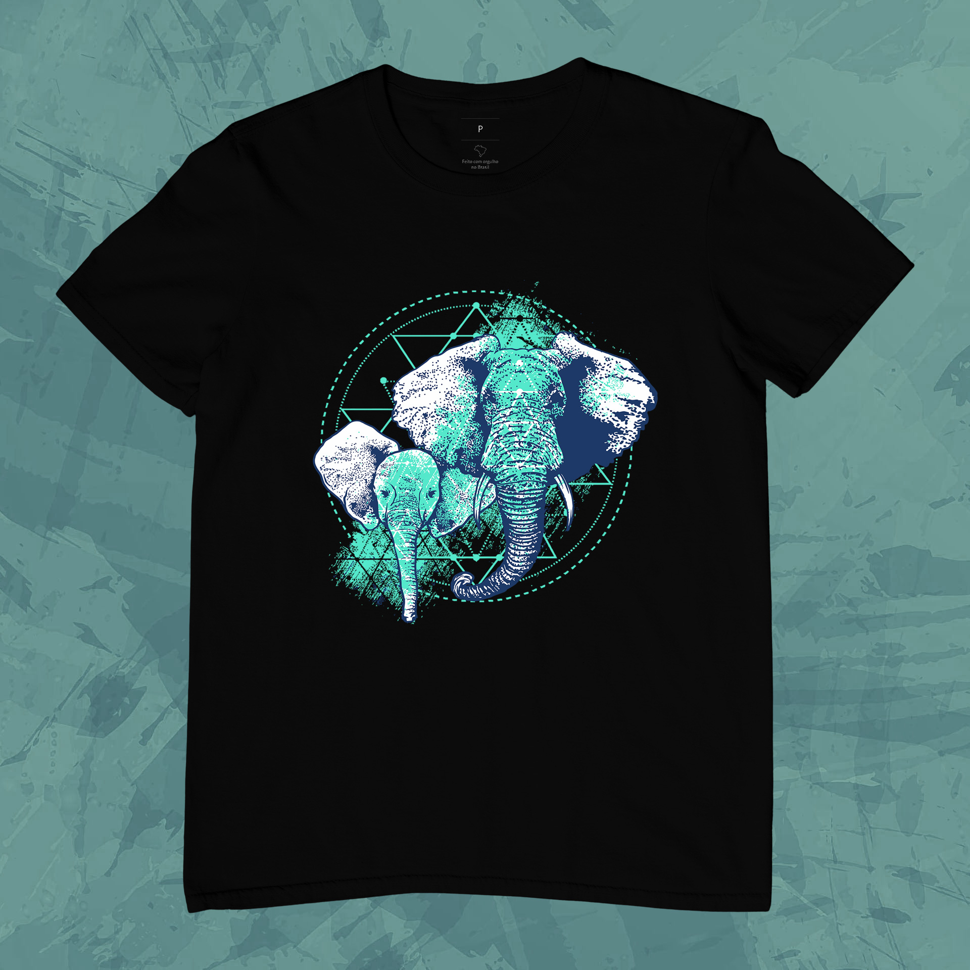 Nome do produto: Camiseta Unissex - Blue Elephant