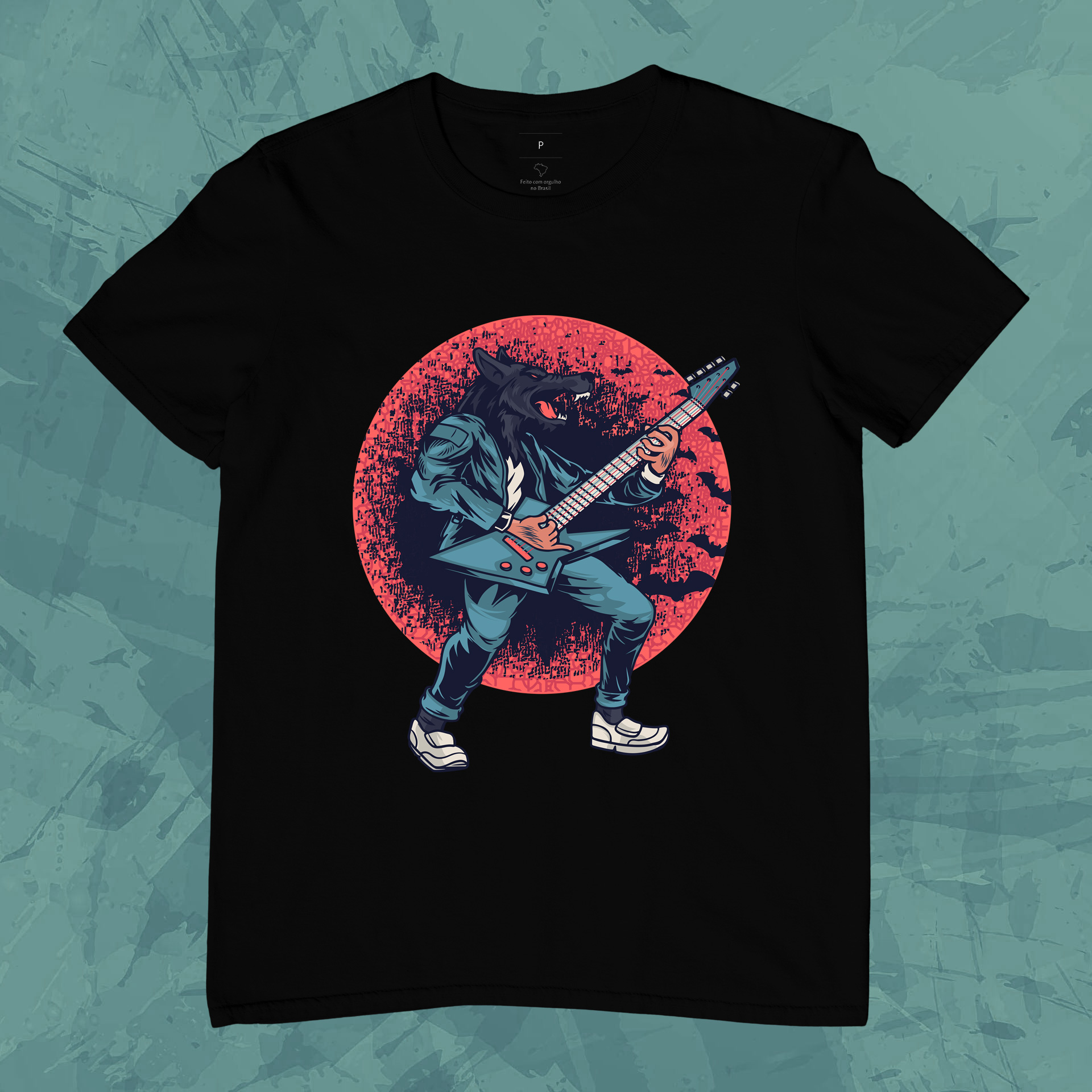 Nome do produto: Camiseta Lobo do Rock