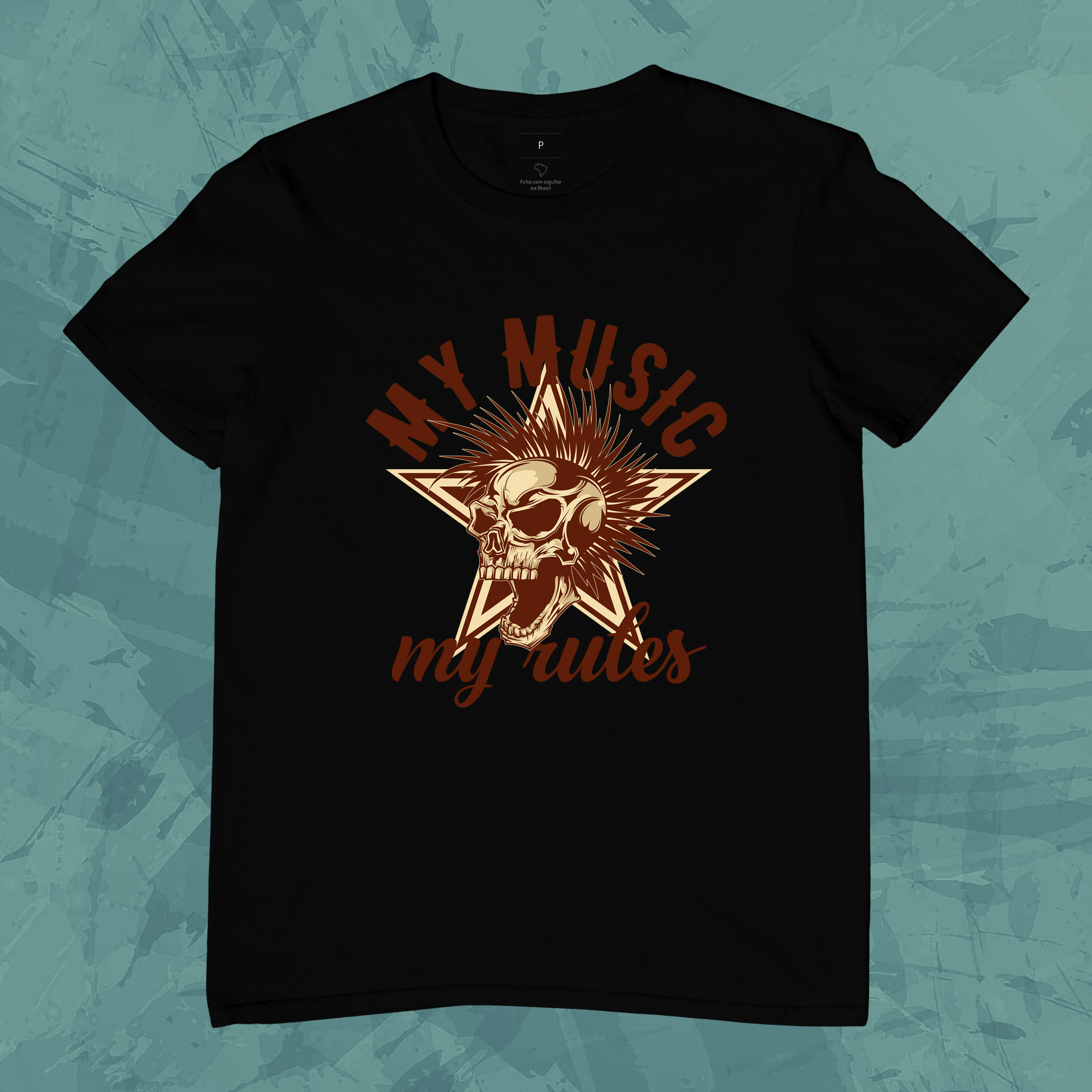 Nome do produto: Camiseta Minha Música Minhas Regras