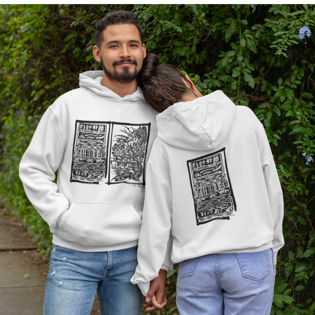 Nome do produto: Moletom Canguru Estampas Frente Mundo Animal e Trip Costas Mundo Animal