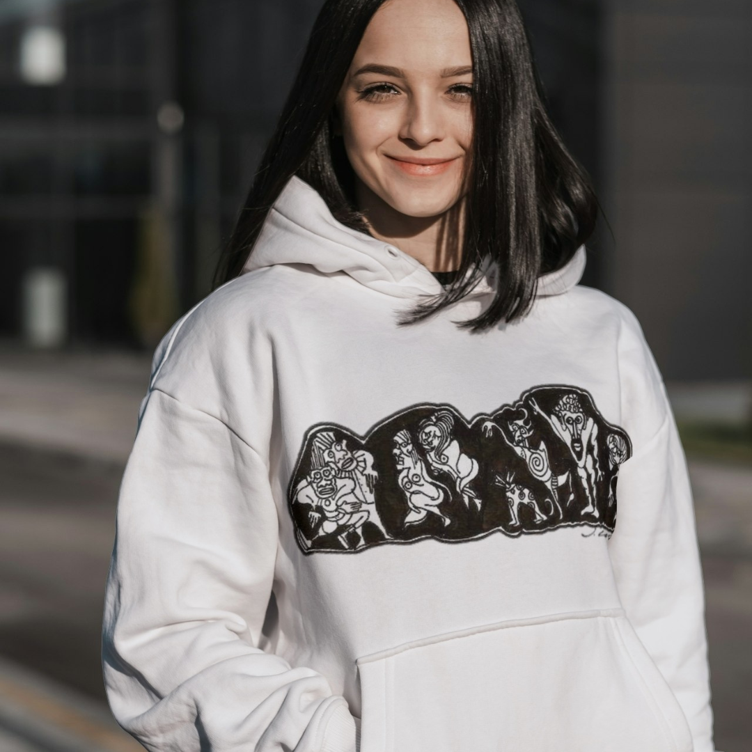 Nome do produto: Moletom Canguru Estampa Primatas  