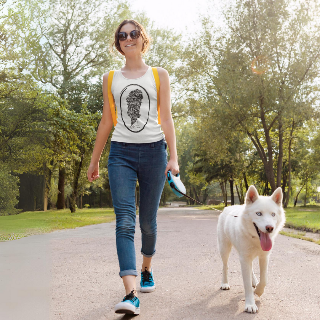 Nome do produto: Camiseta Regata Feminina Sportv Dry Uv Estampa Cordel Encantado 