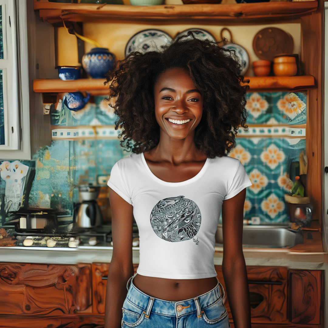 Nome do produto: Camisa Feminina Cropped  Estampa Cosmo Zé