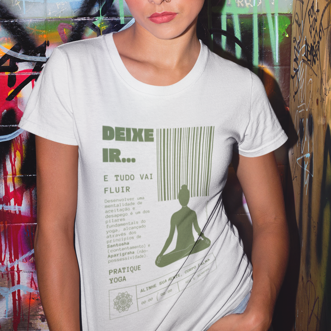 Camiseta de Yoga - Deixe Ir, Flua!
