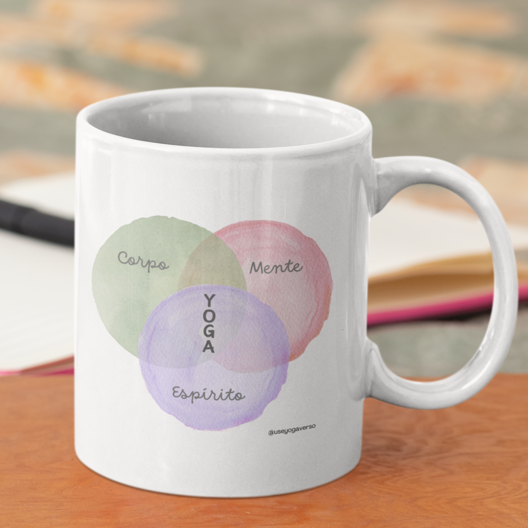 Caneca - Harmonia Corpo, Mente e Espírito = Yoga
