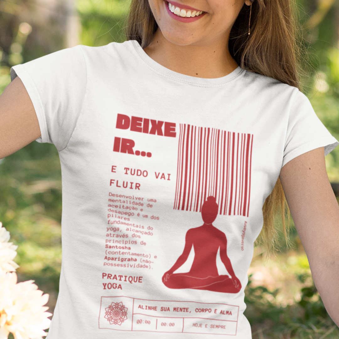 Camiseta de Yoga - Deixe Ir, Flua!