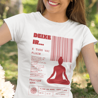 Camiseta de Yoga - Deixe Ir, Flua!