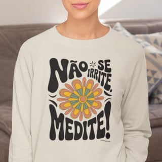 Moletom de Yoga -  Meditação Floral Retrô | Yogaverso