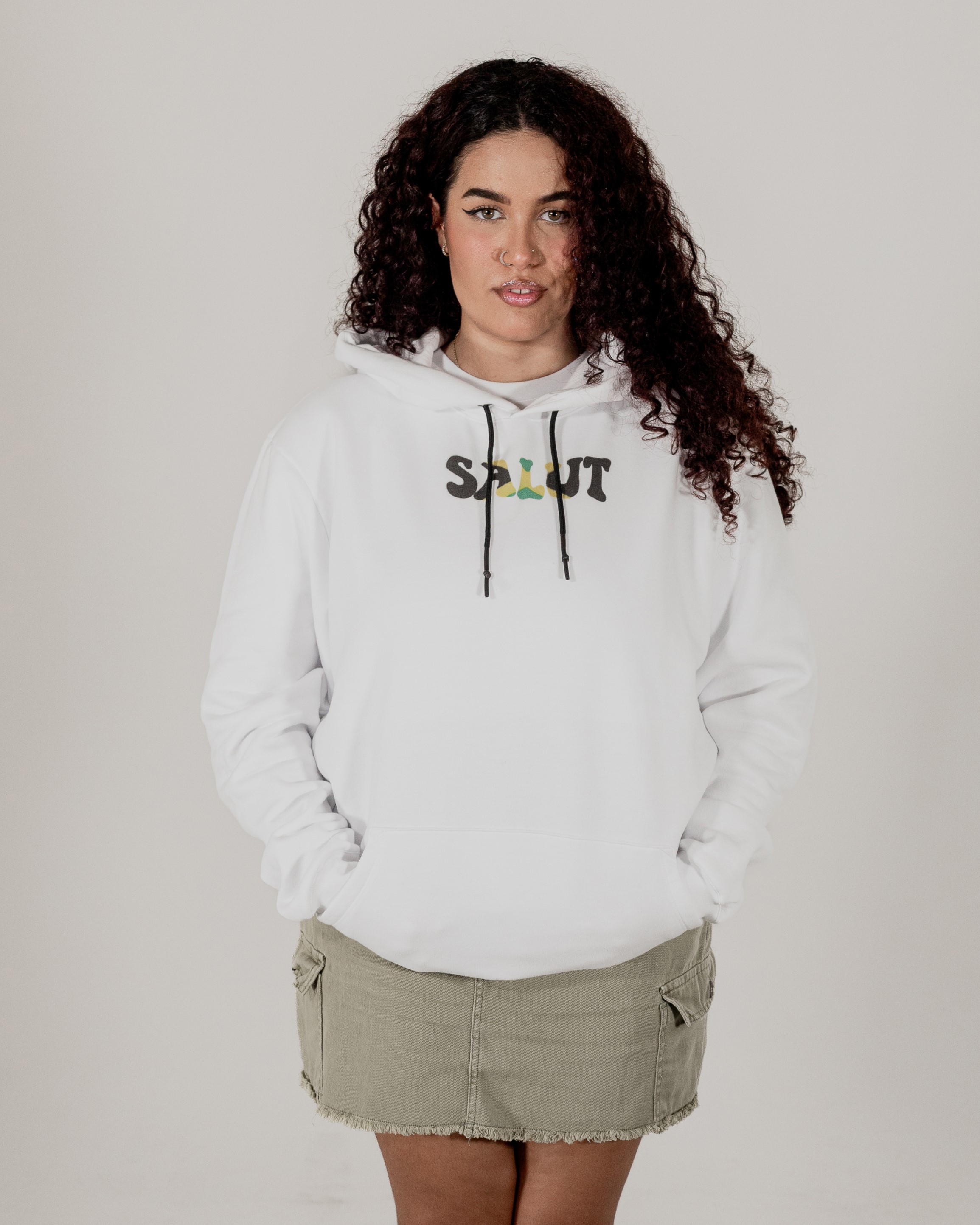 Salut Jamaica | White | Hoodie