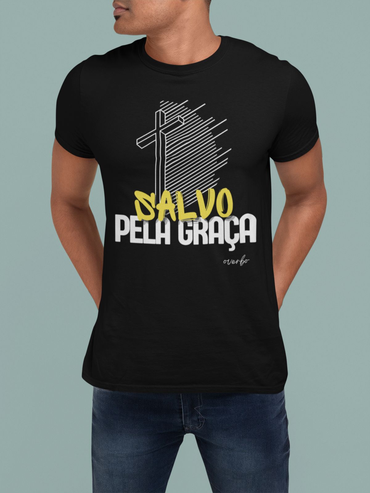 Nome do produto: CAMISA PREMIUM SALVO PELA GRAÇA