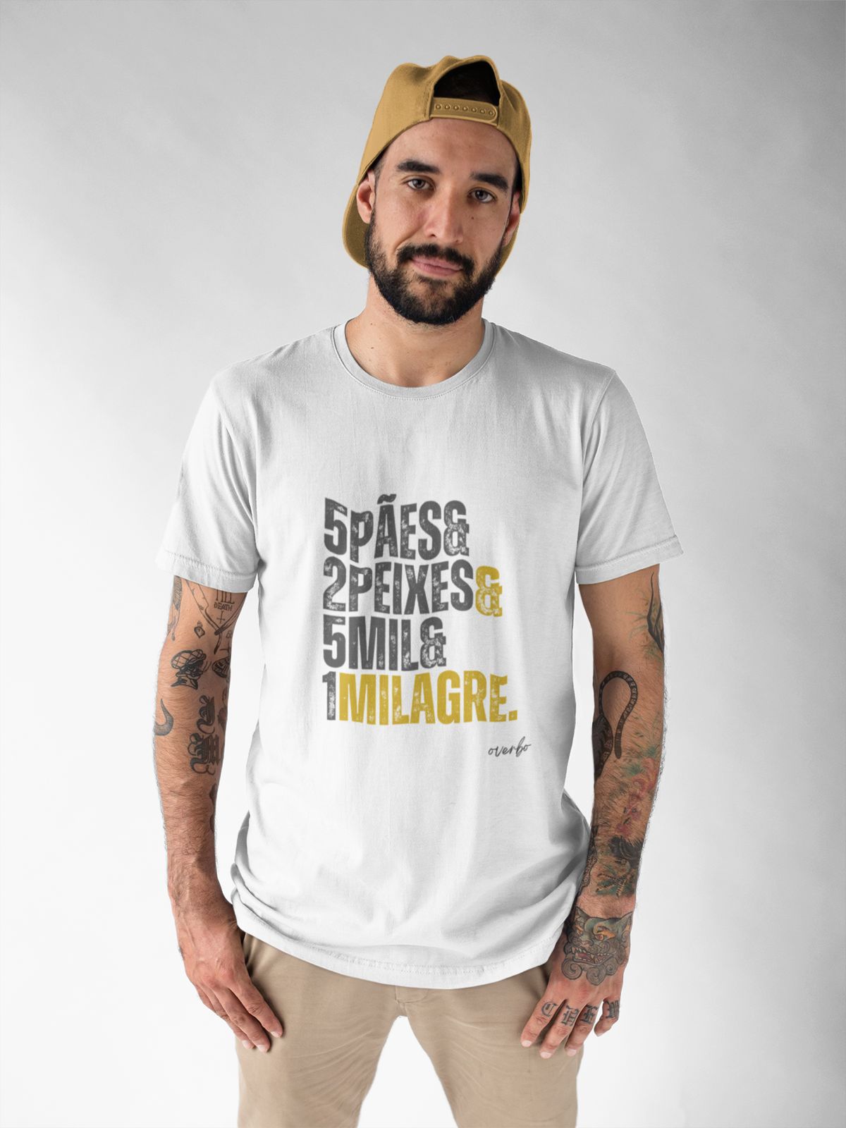 Nome do produto: CAMISA PREMIUM 5 PÃES E 2 PEIXES