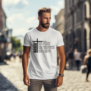 CAMISA QUALITY |  JESUS THE WAY + THE TRUTH + THE LIFE