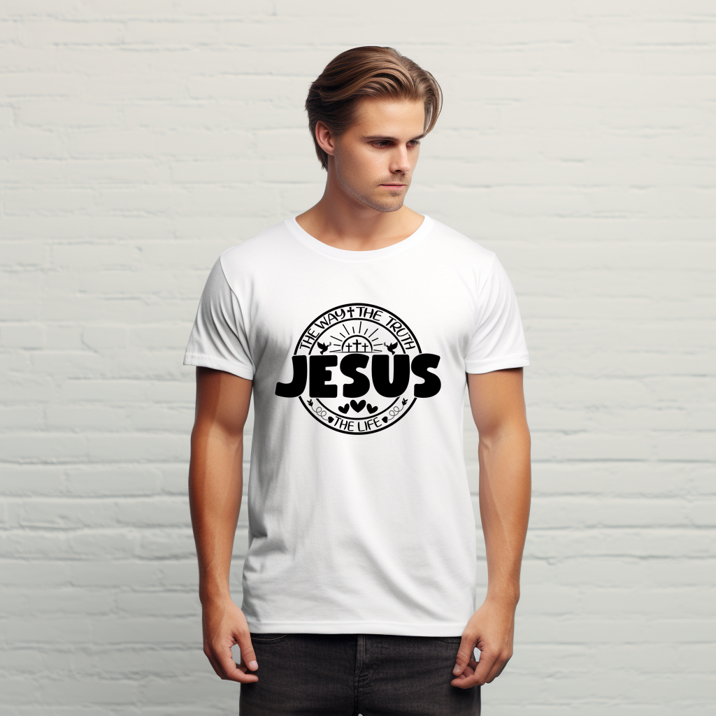 CAMISA QUALITY | JESUS THE WAY + THE TRUTH + THE LIFE