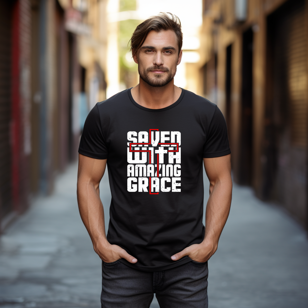 CAMISA QUALITY | SAVED WITH AMAZING GRACE