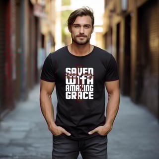 CAMISA QUALITY | SAVED WITH AMAZING GRACE