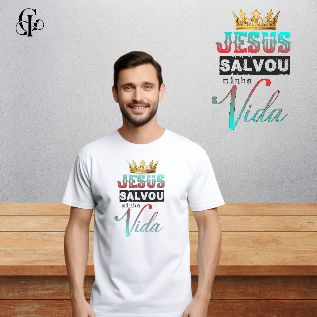 Nome do produto: Camiseta \' Jesus Salvador\'