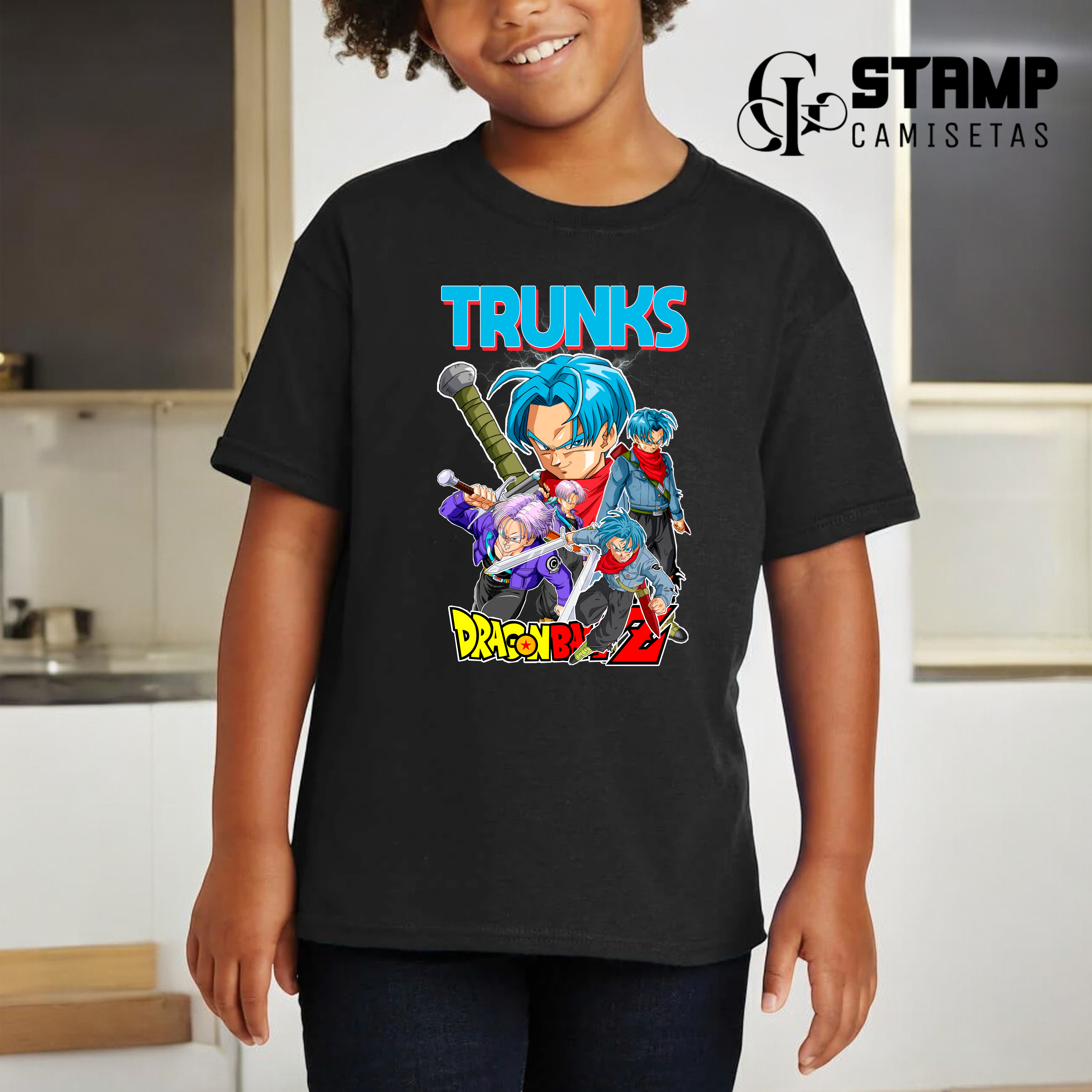 Nome do produto: Camiseta Infantil 10/14 anos Dragon Ball Z Trunks