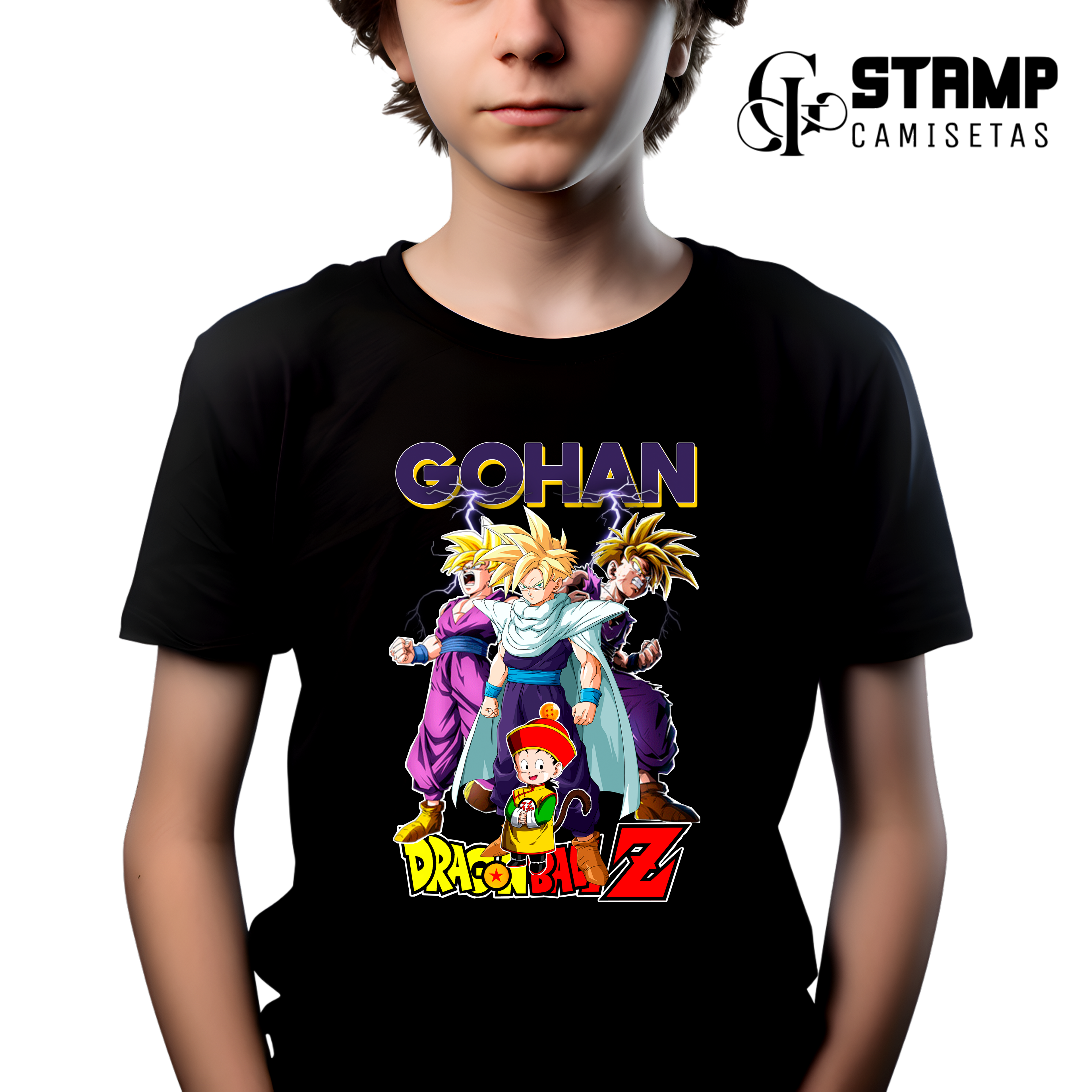 Nome do produto: Camiseta Infantil 10/14 anos Dragon Ball Z  Gohan