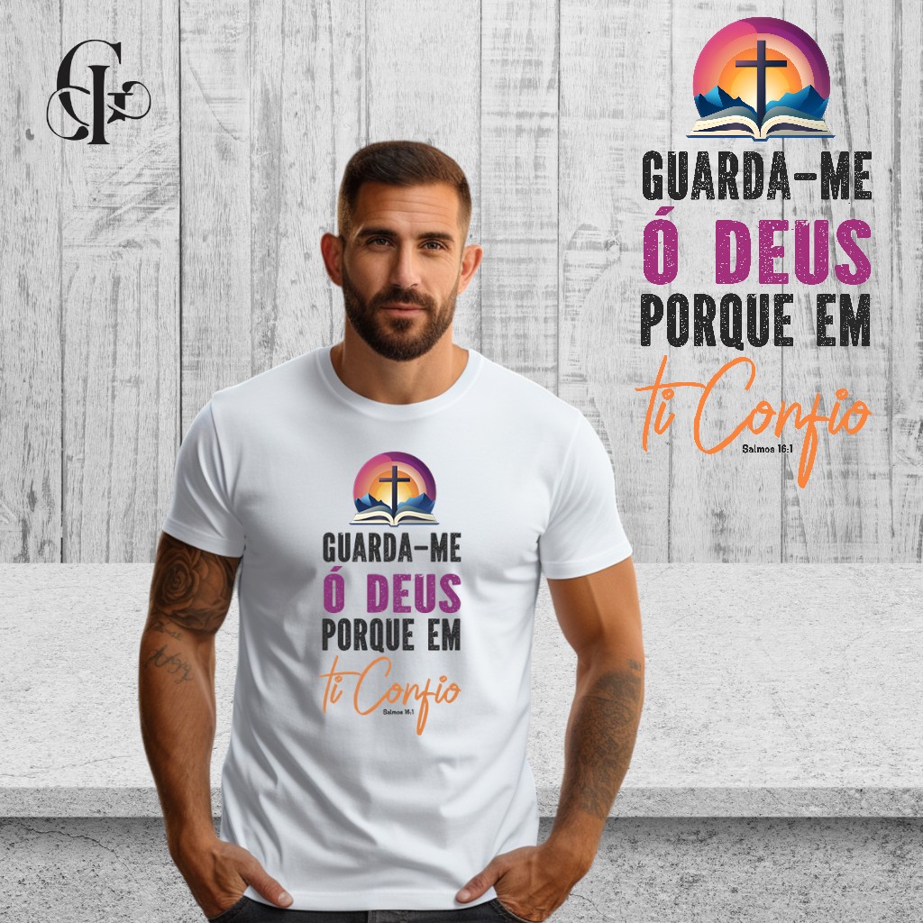 Nome do produto: Camiseta Guarda-me, ó Deus