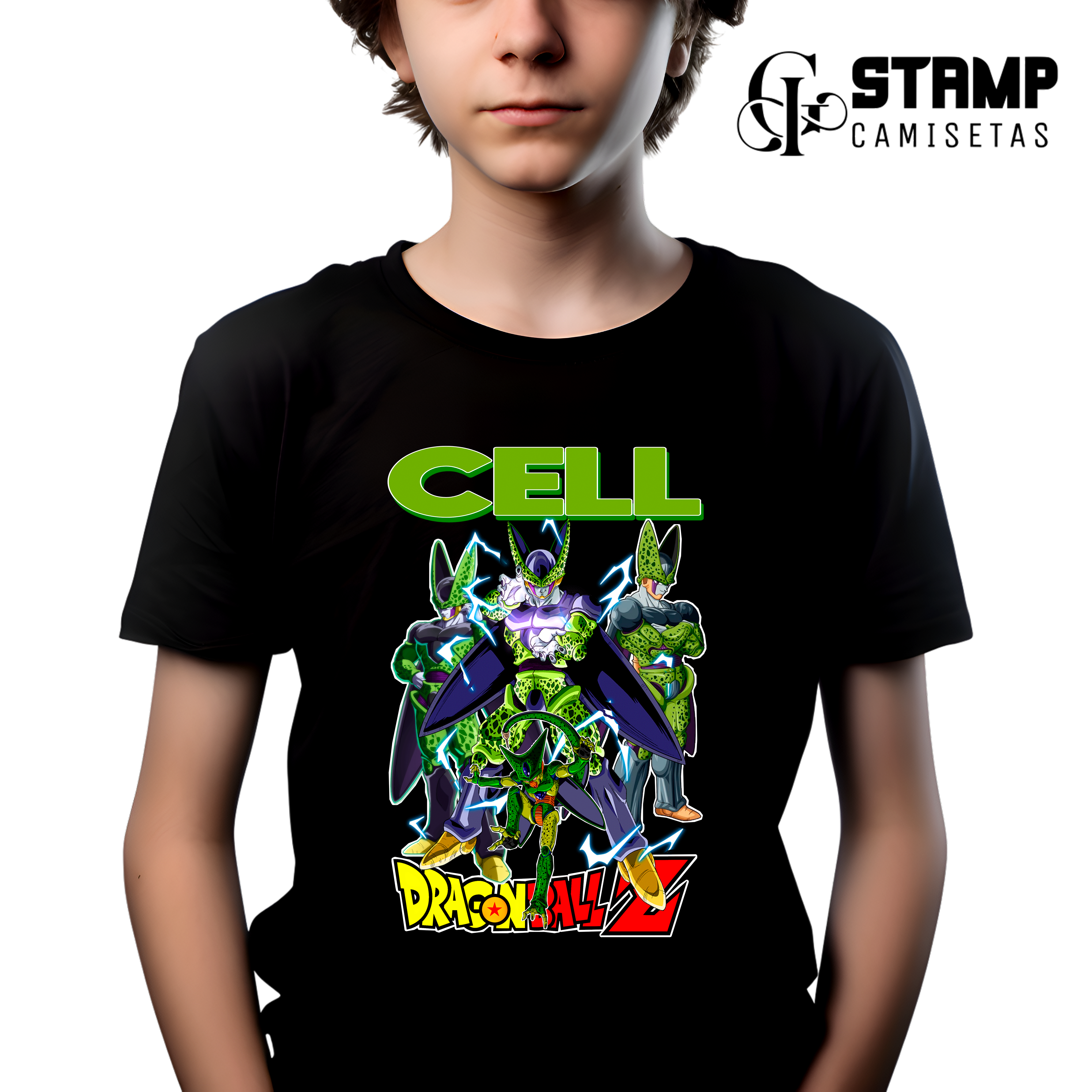 Nome do produto: Camiseta Infantil 10/14 anos Dragon Ball Z Cell