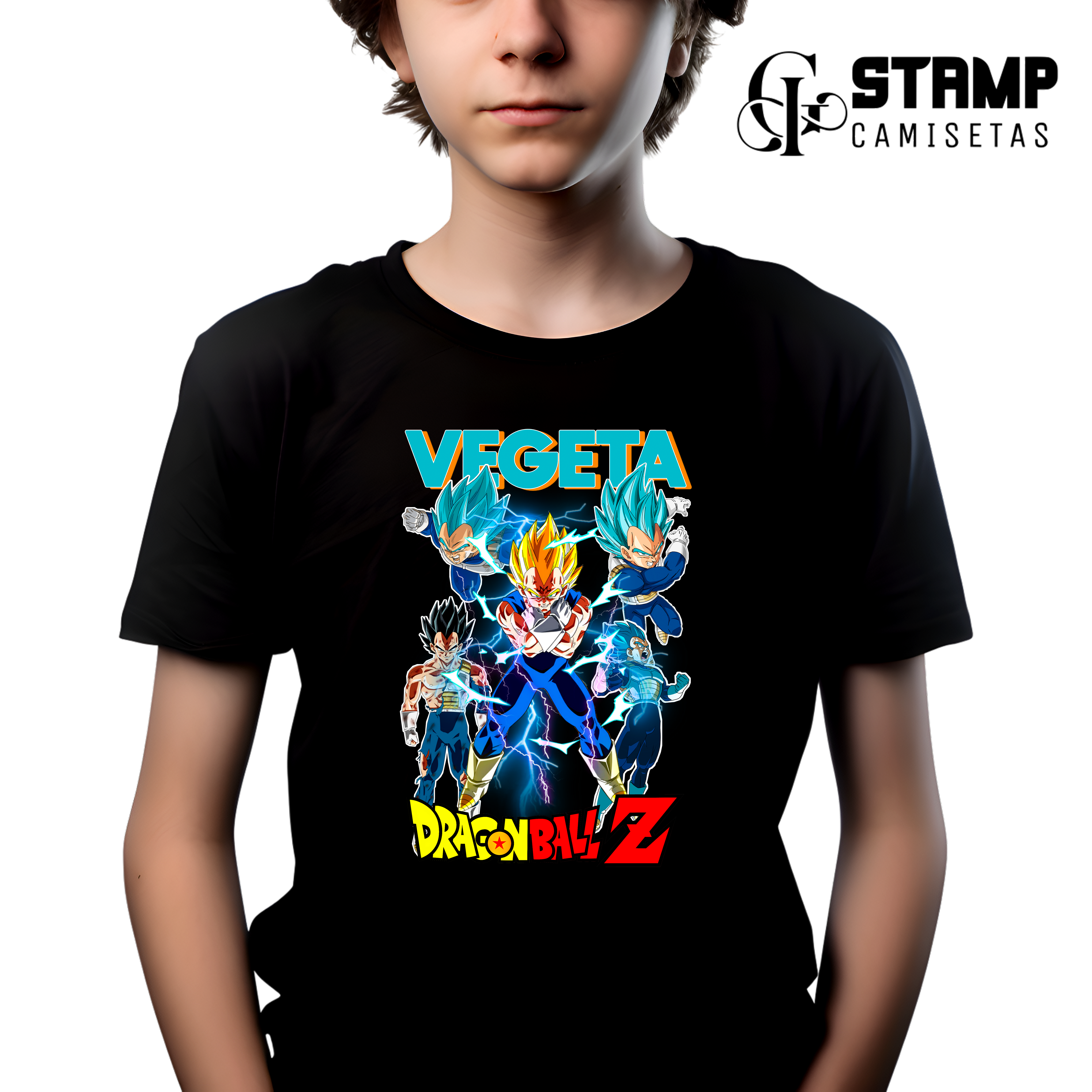Nome do produto: Camiseta Infantil 10/14 anos Dragon Ball Z Vegeta